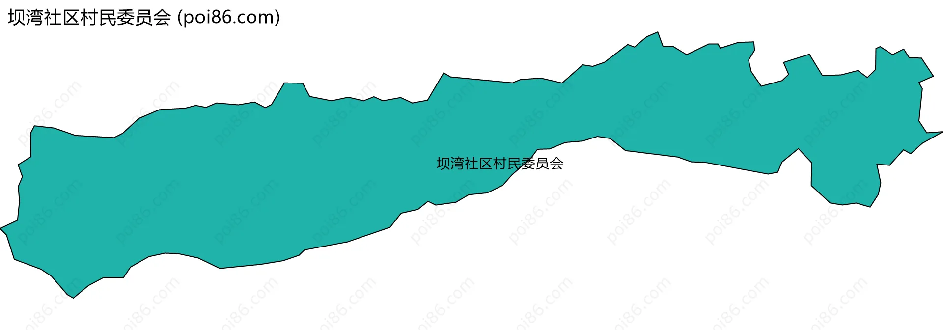 坝湾社区村民委员会边界地图