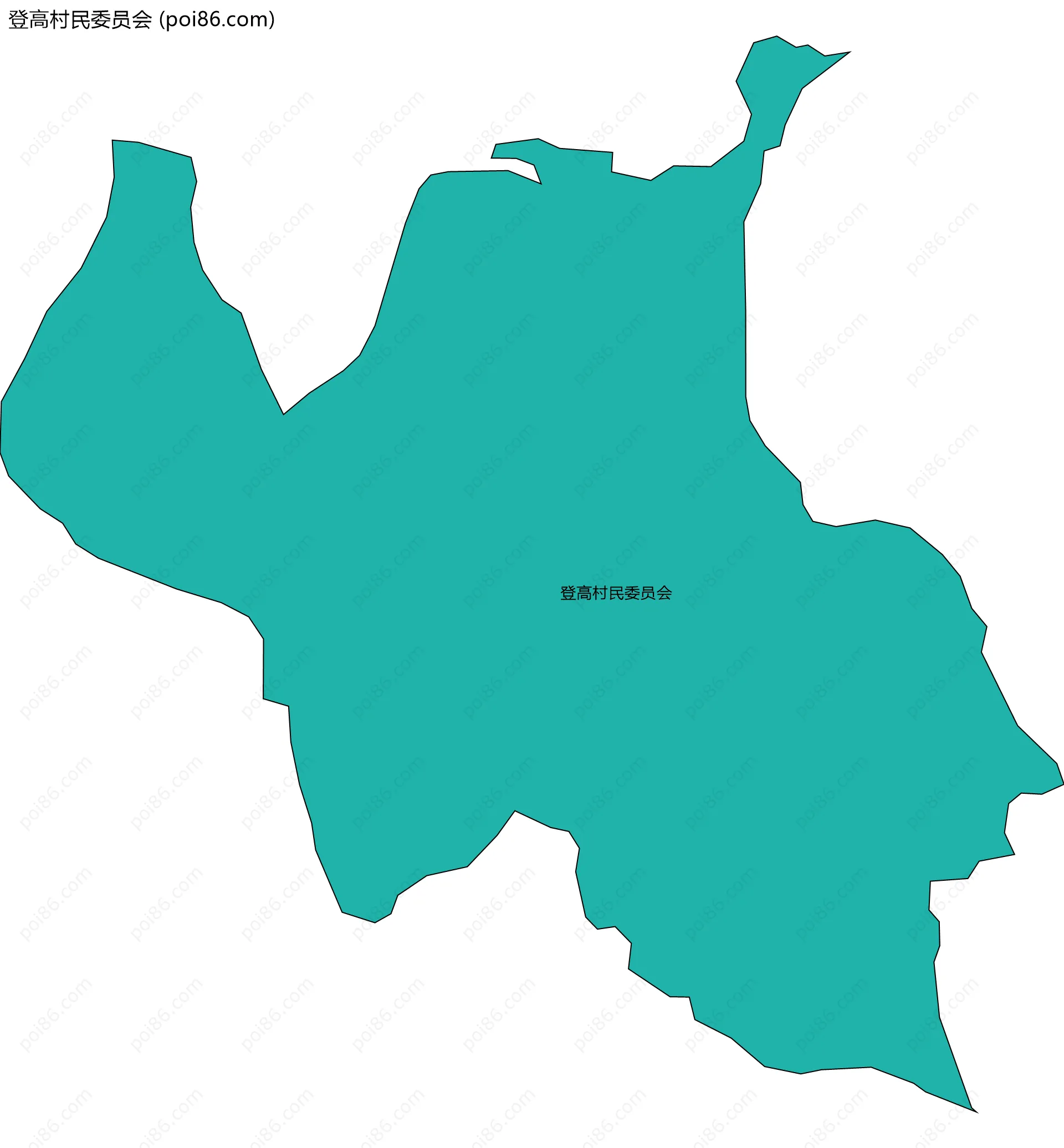 登高村民委员会边界地图