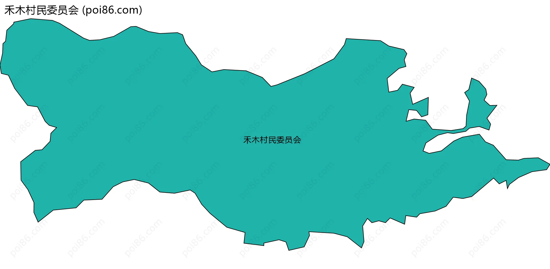 禾木村民委员会边界地图