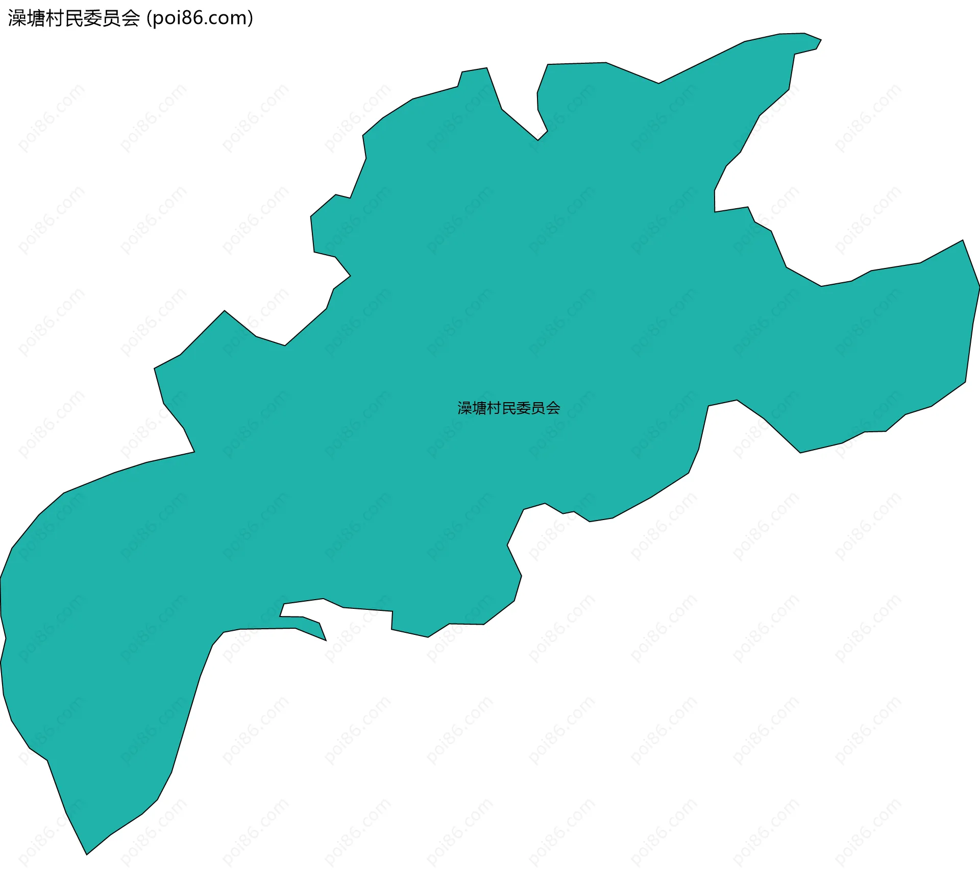 澡塘村民委员会边界地图