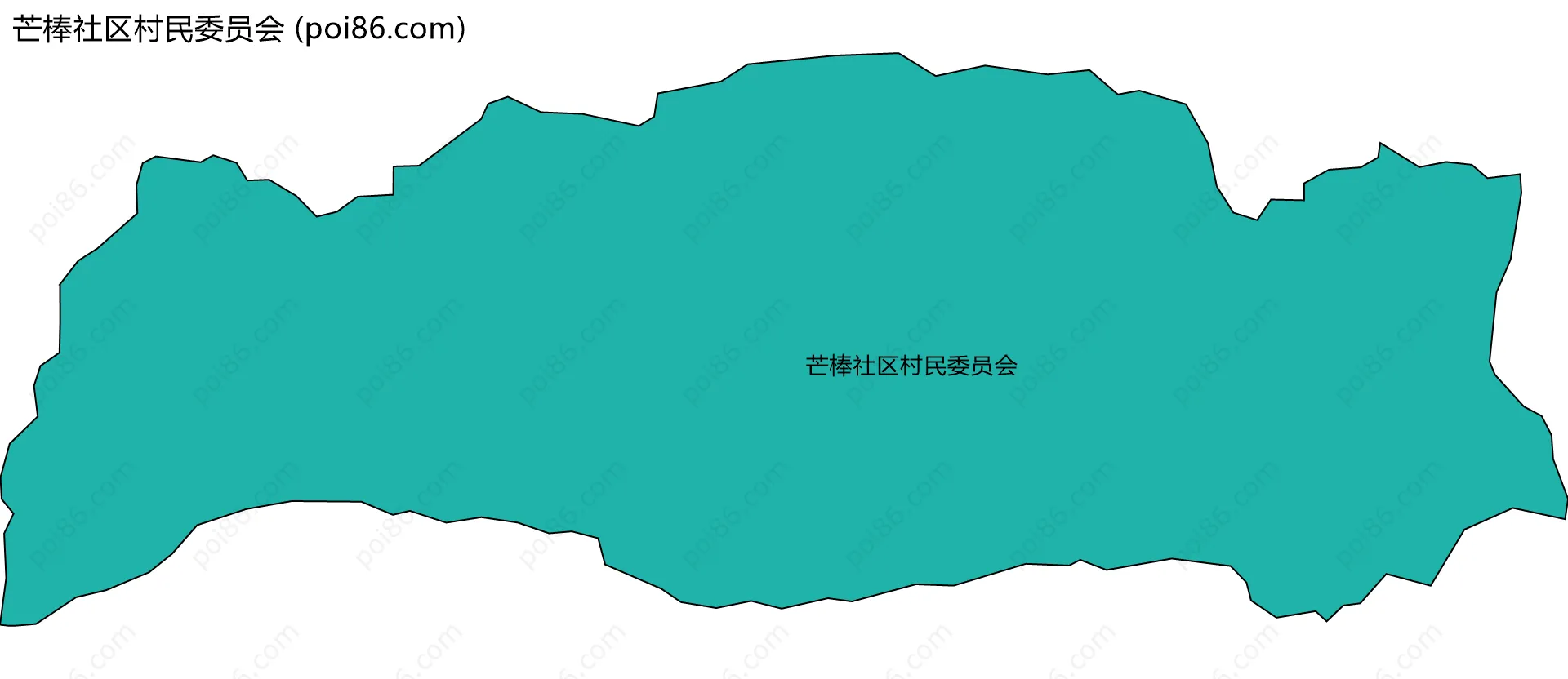 芒棒社区村民委员会边界地图