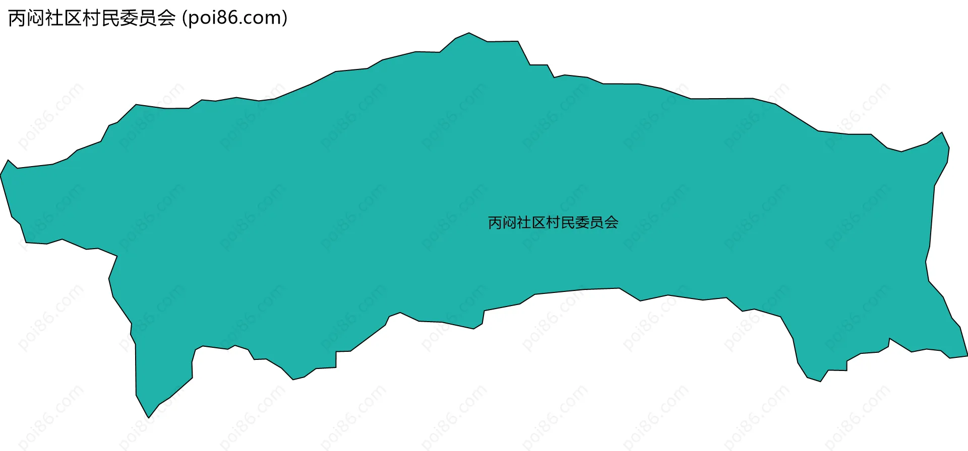 丙闷社区村民委员会边界地图