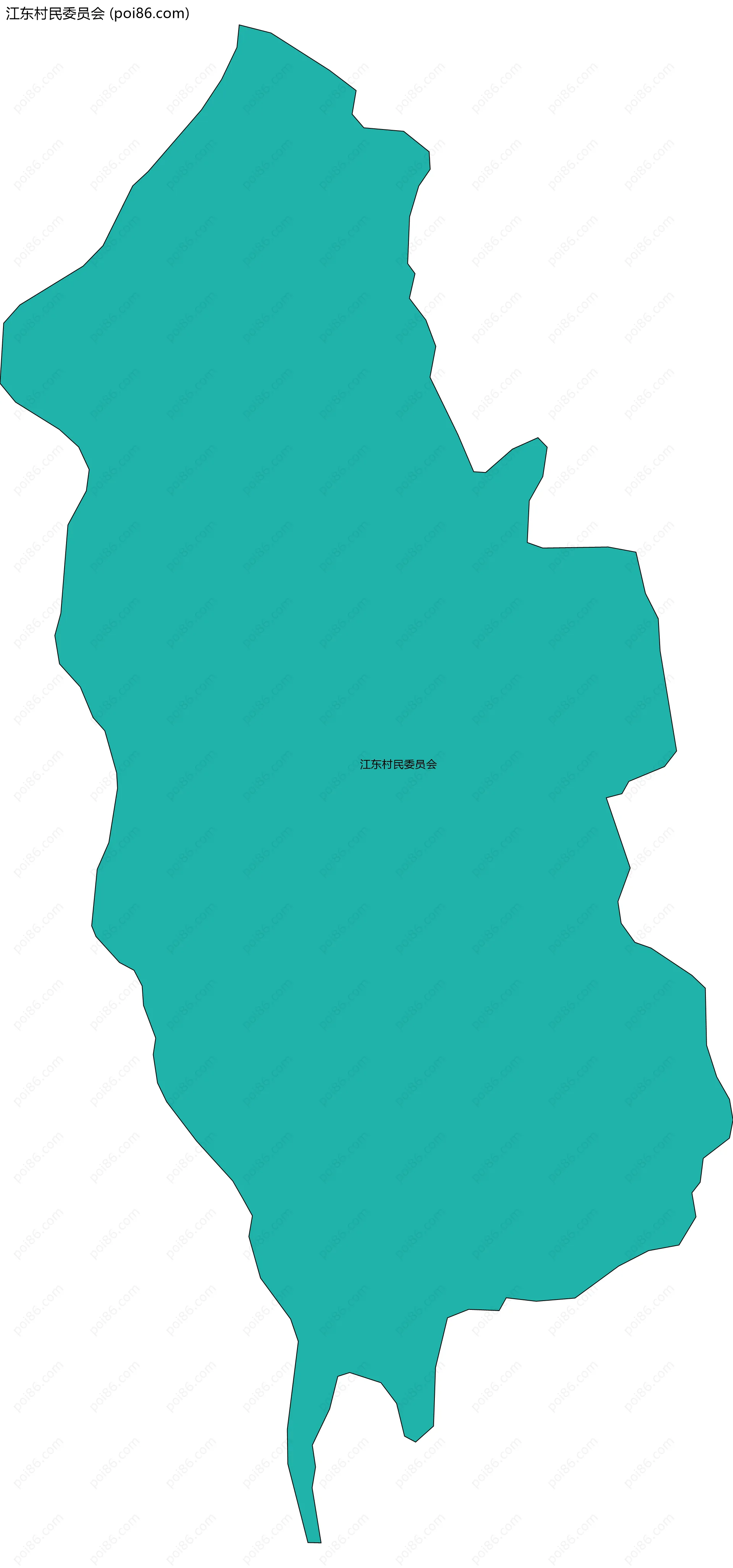 江东村民委员会边界地图