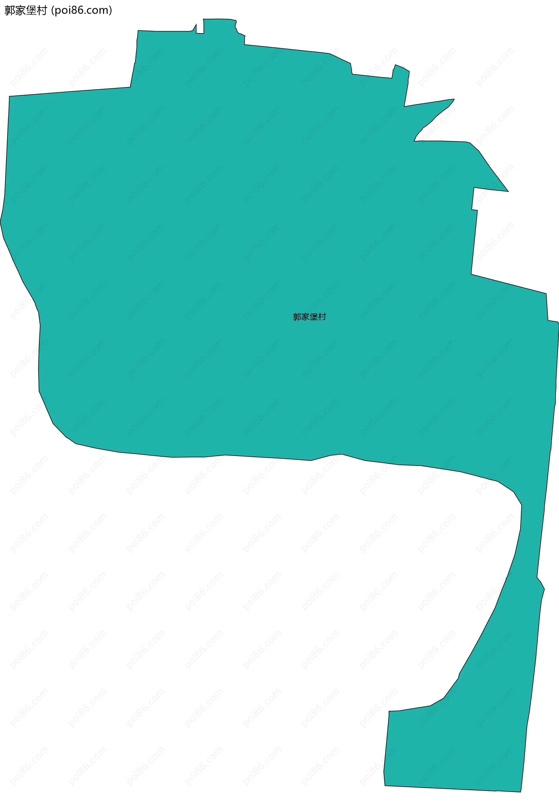 郭家堡村边界地图