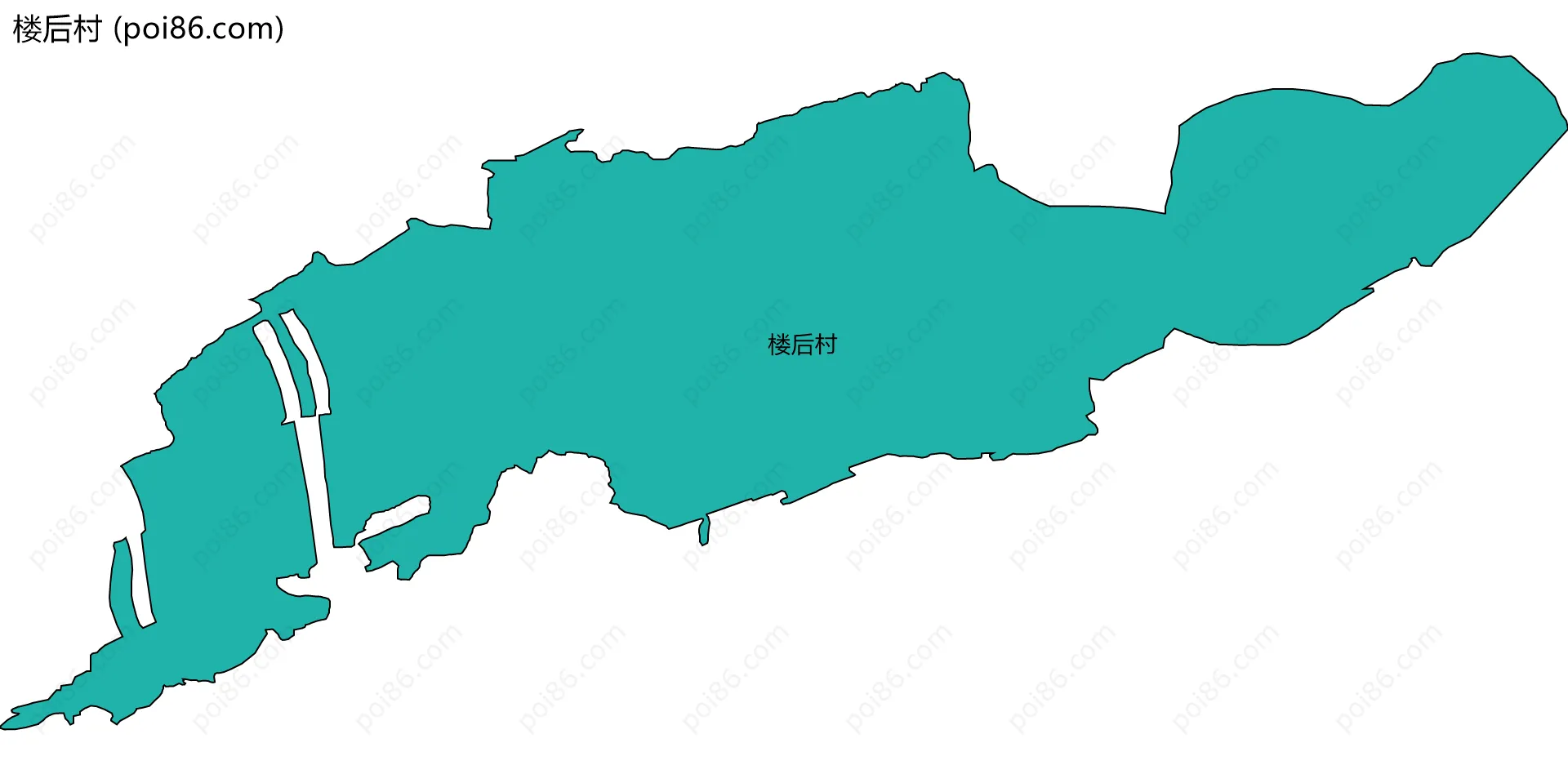 楼后村边界地图