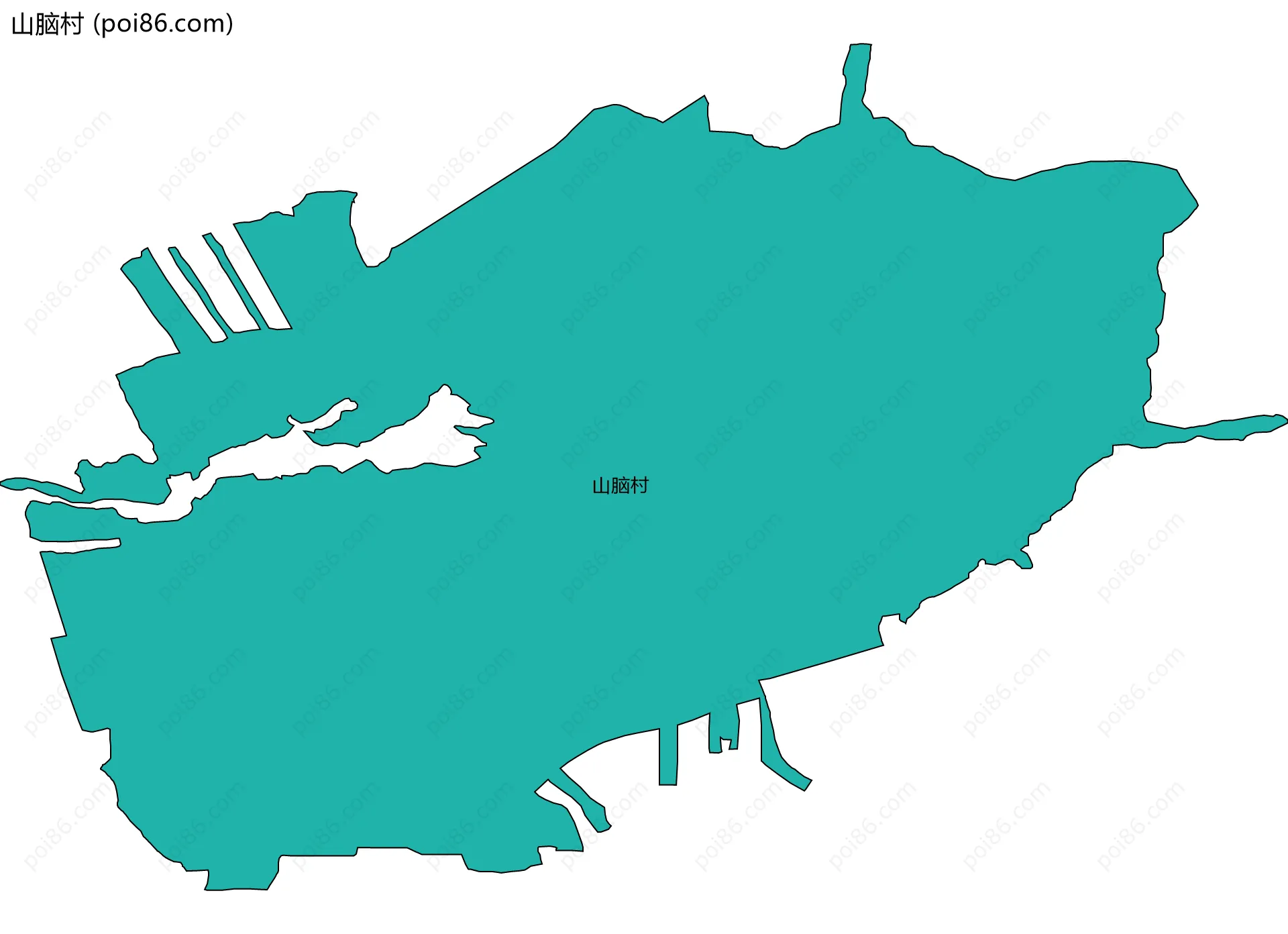 山脑村边界地图