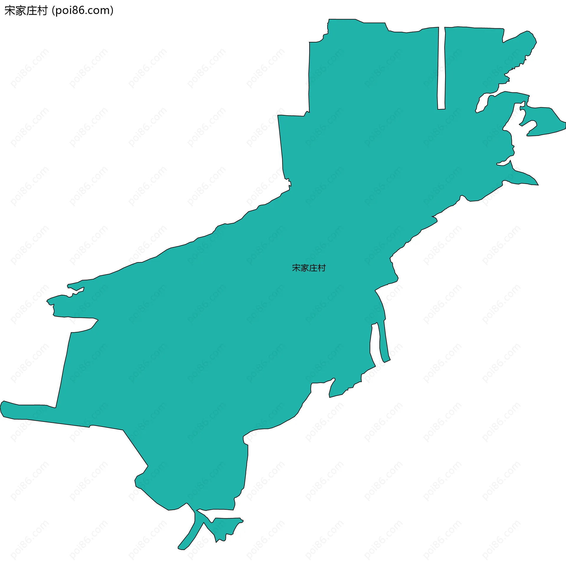 宋家庄村边界地图