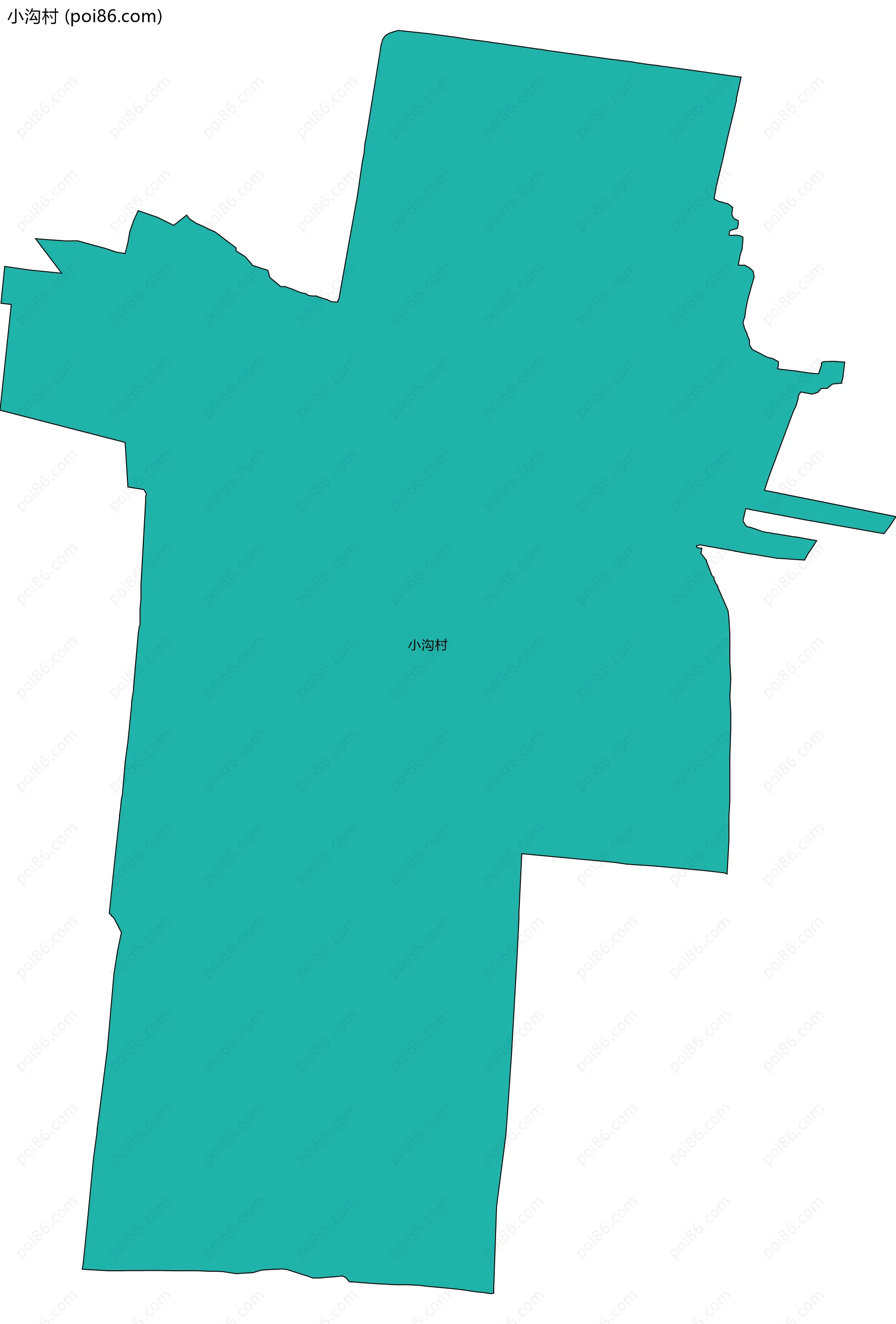 小沟村边界地图