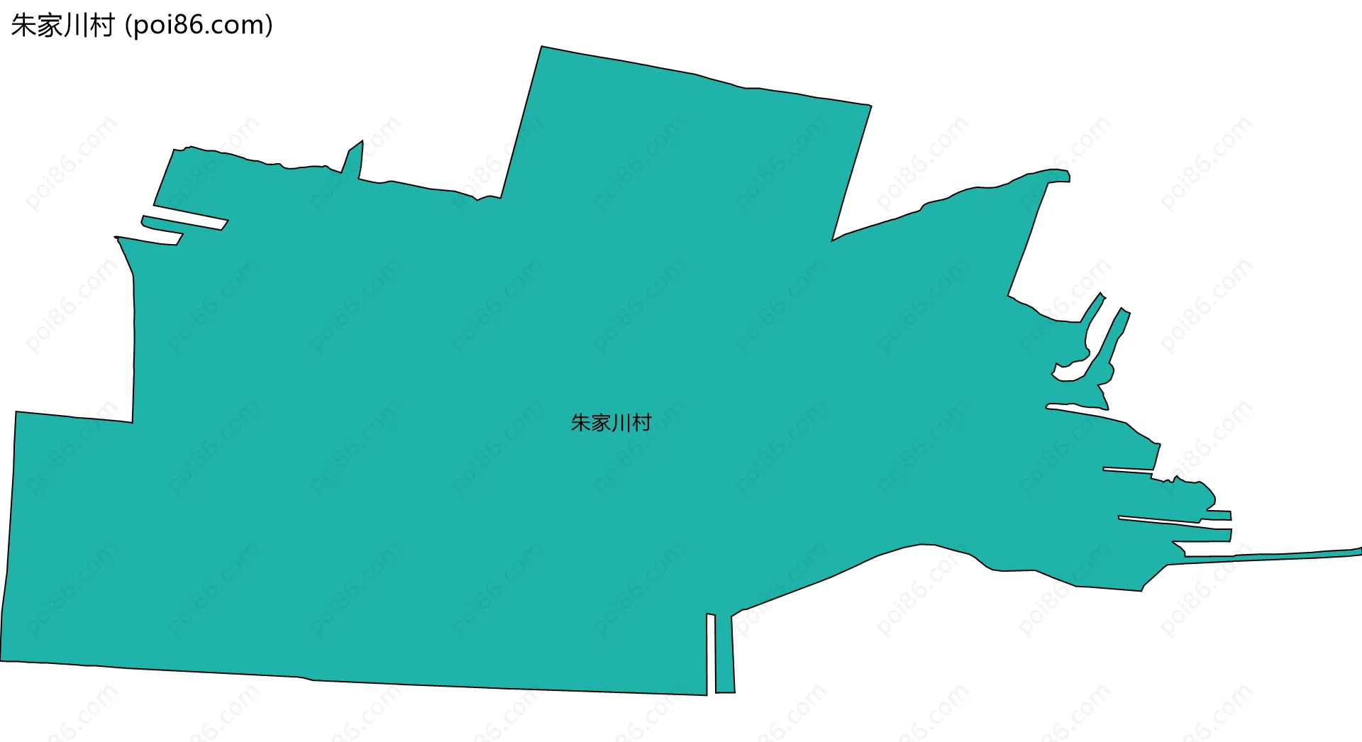 朱家川村边界地图