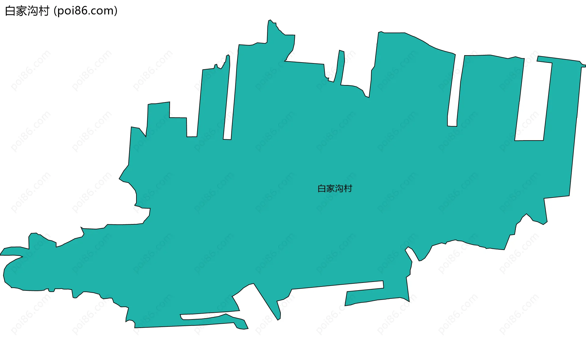 白家沟村边界地图