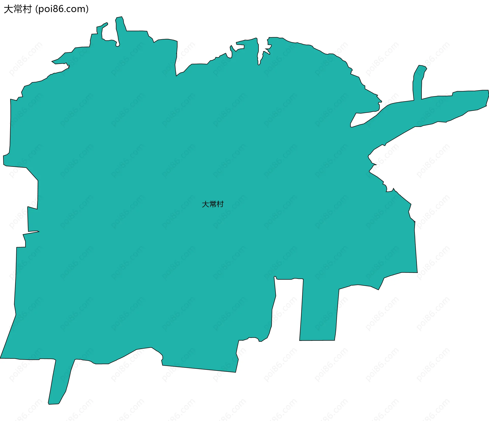 大常村边界地图