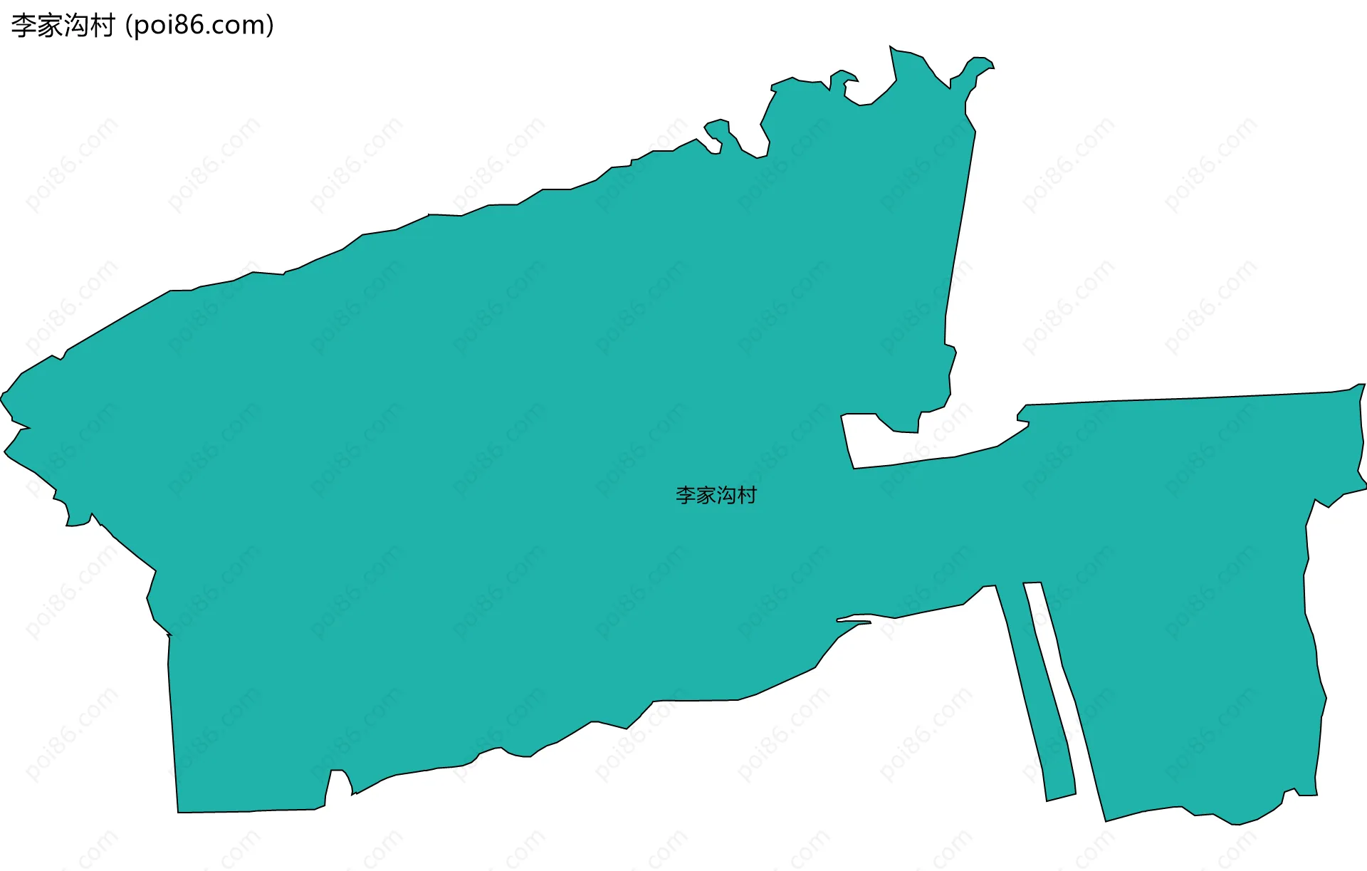 李家沟村边界地图