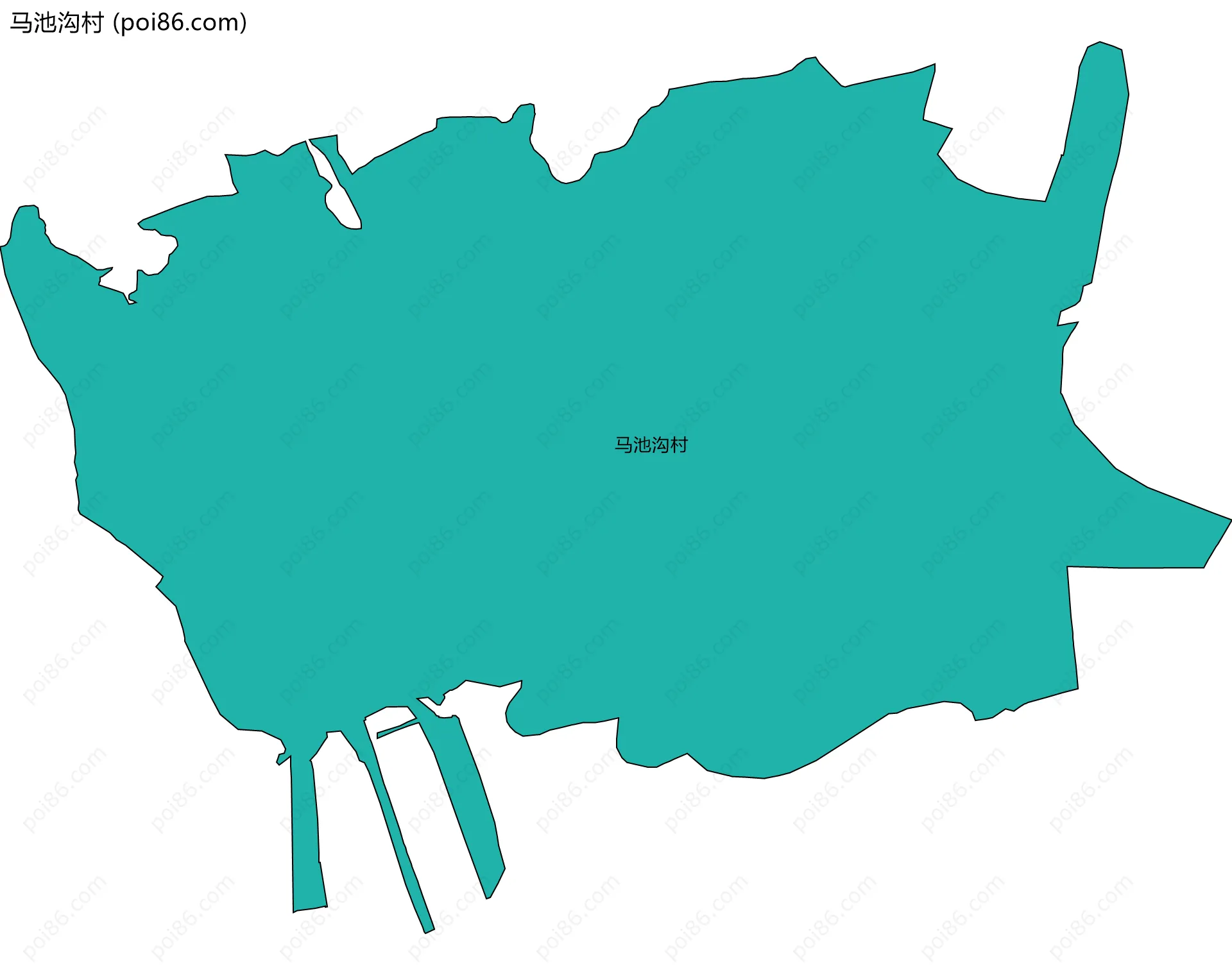 马池沟村边界地图