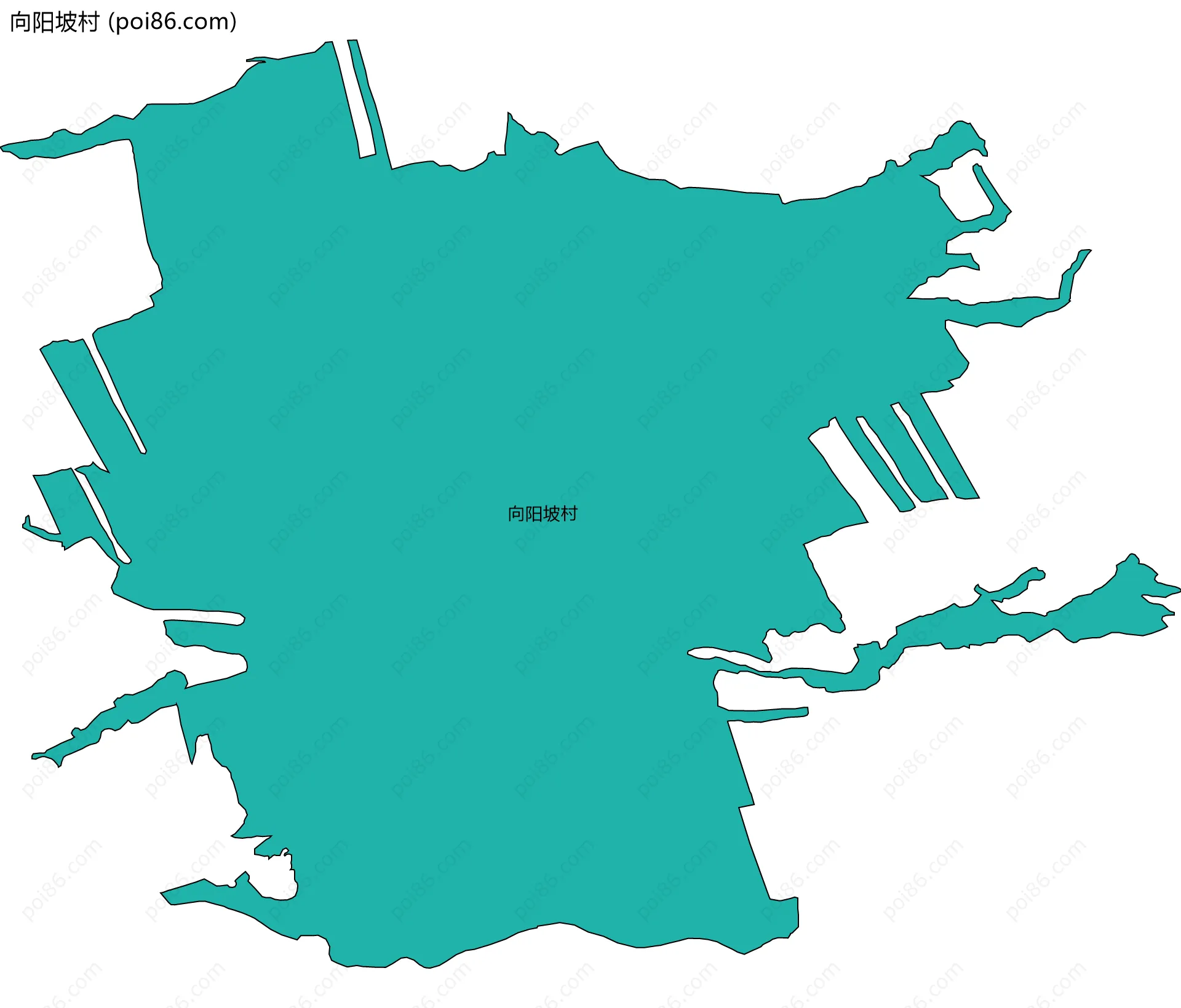 向阳坡村边界地图