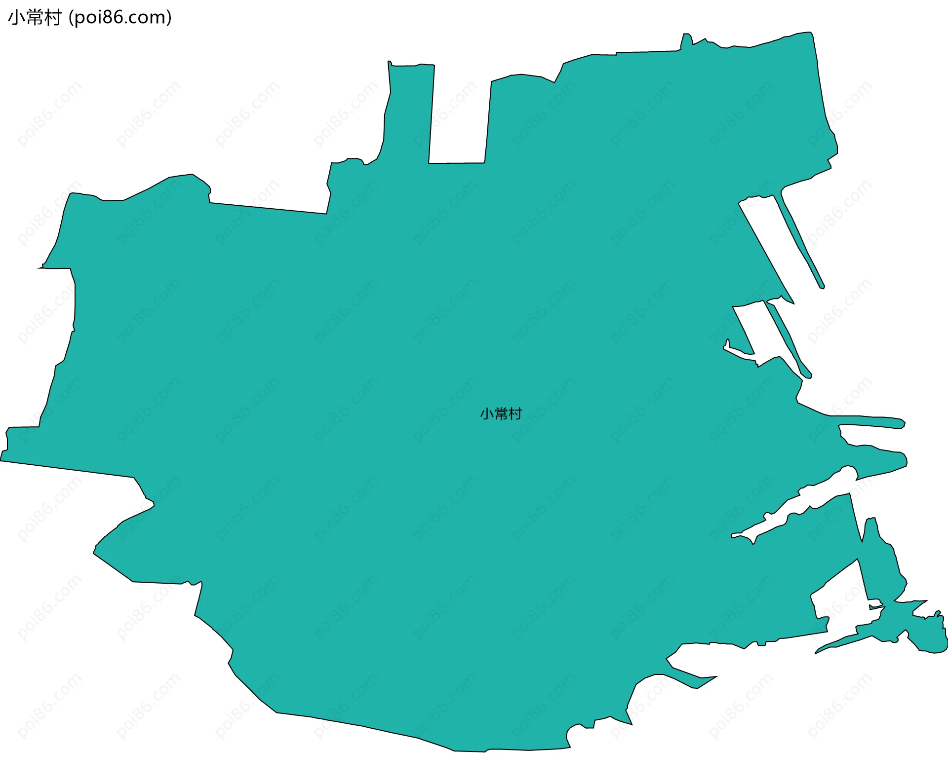 小常村边界地图
