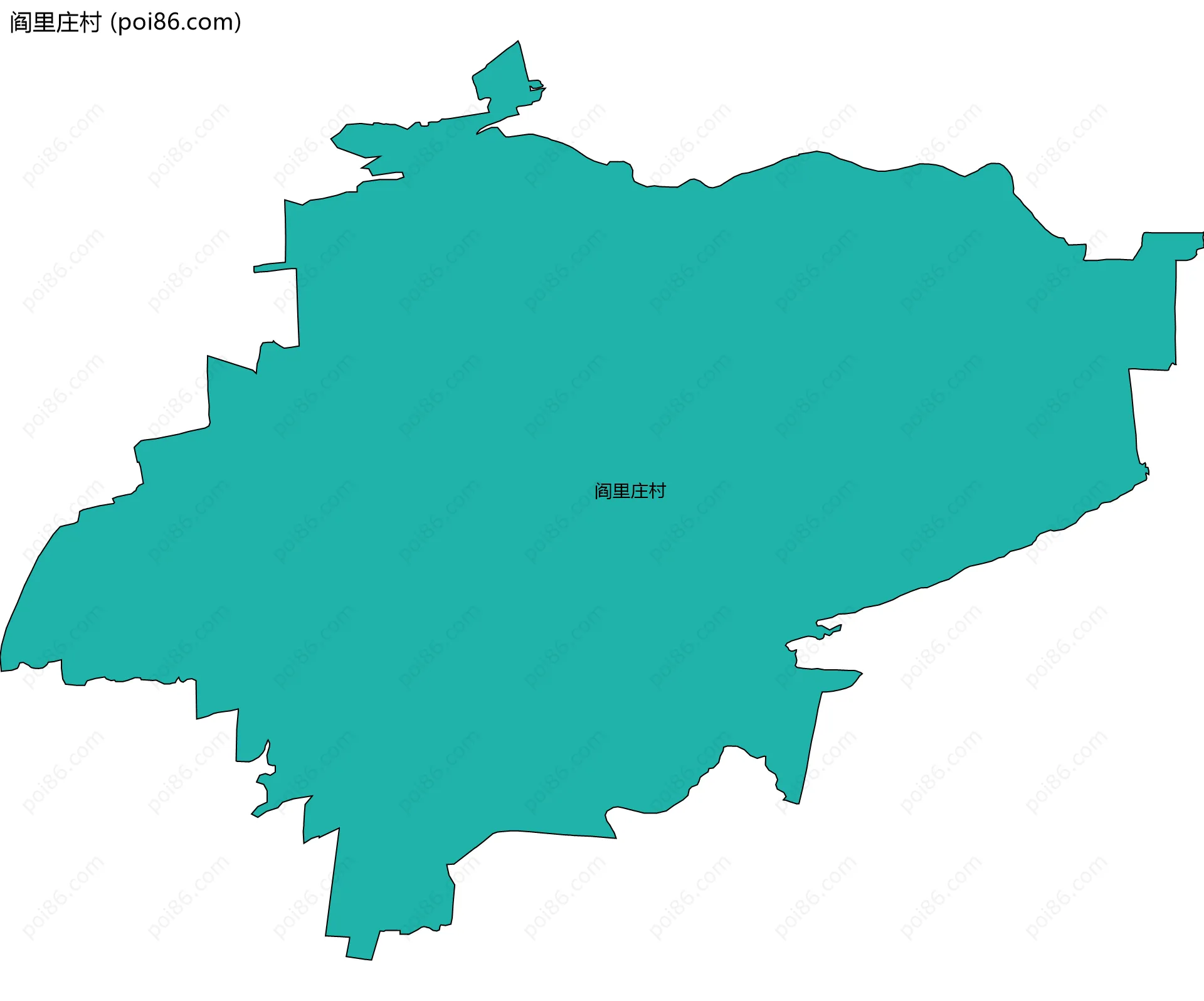 阎里庄村边界地图