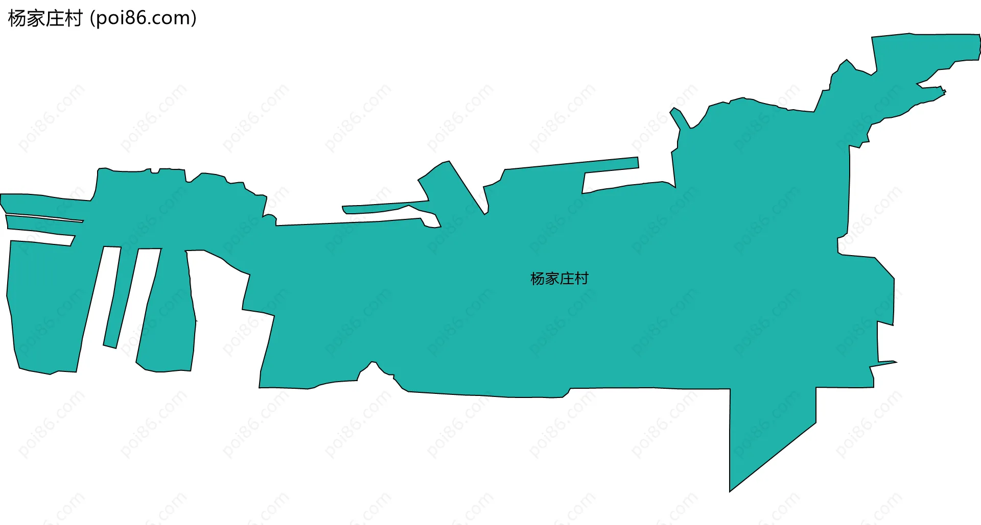 杨家庄村边界地图