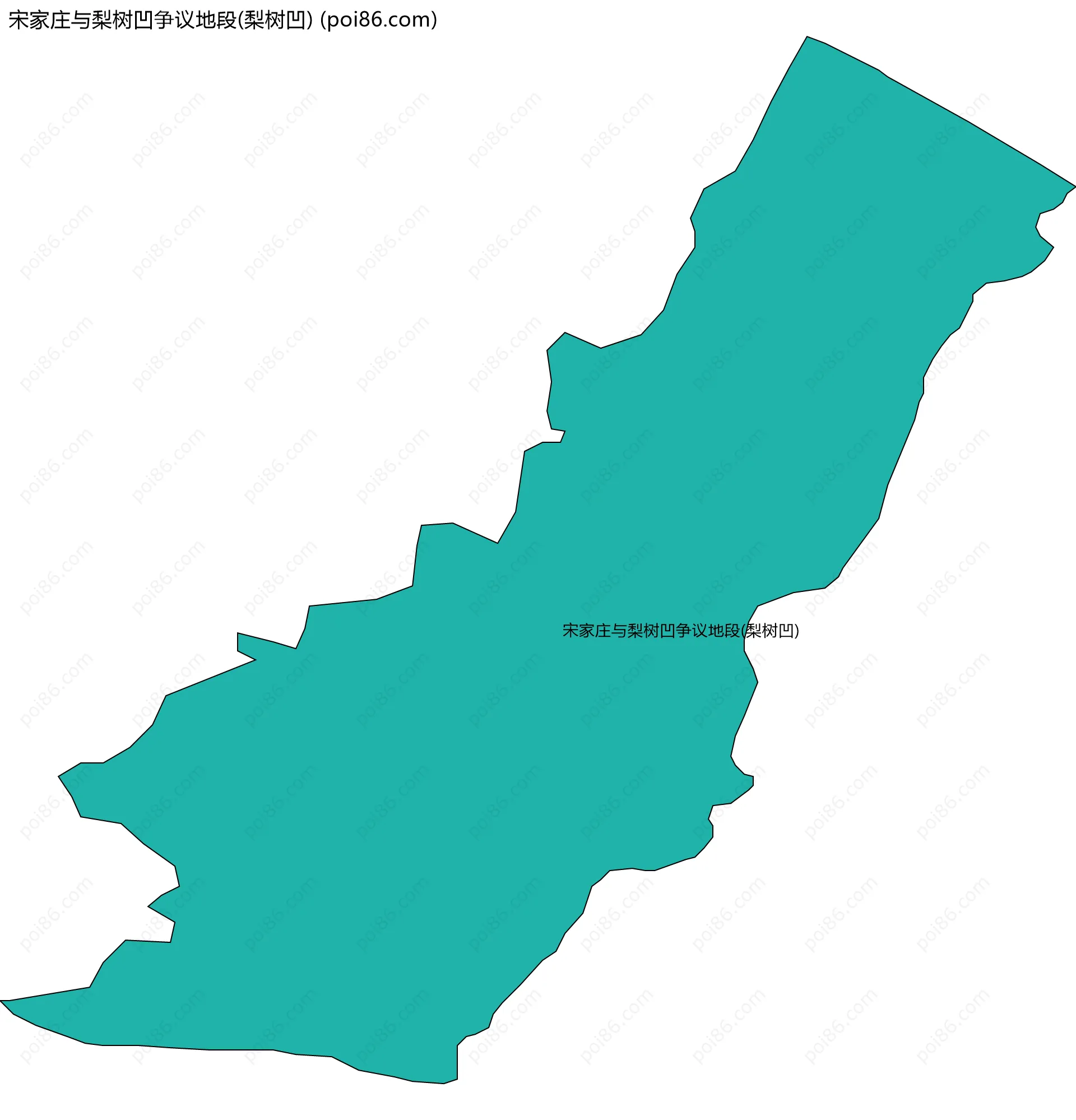 宋家庄与梨树凹争议地段(梨树凹)边界地图
