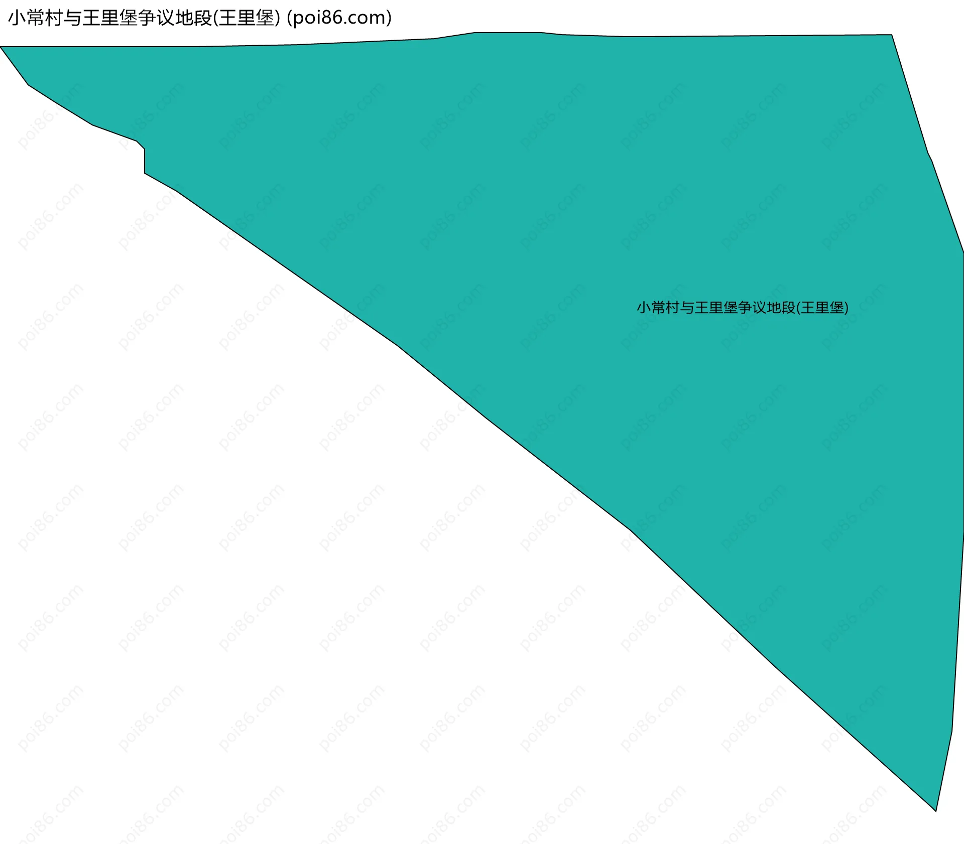 小常村与王里堡争议地段(王里堡)边界地图