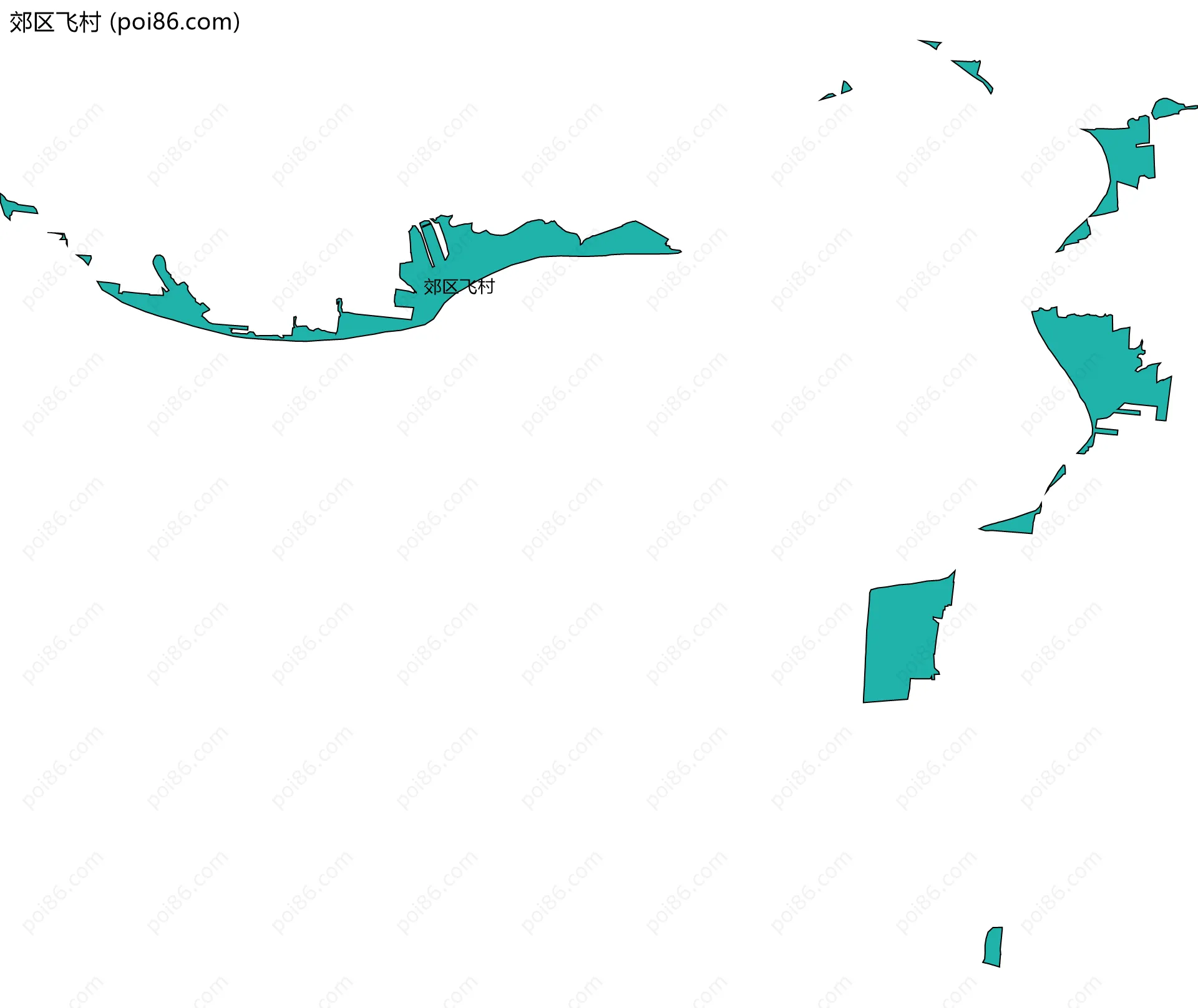 郊区飞村边界地图