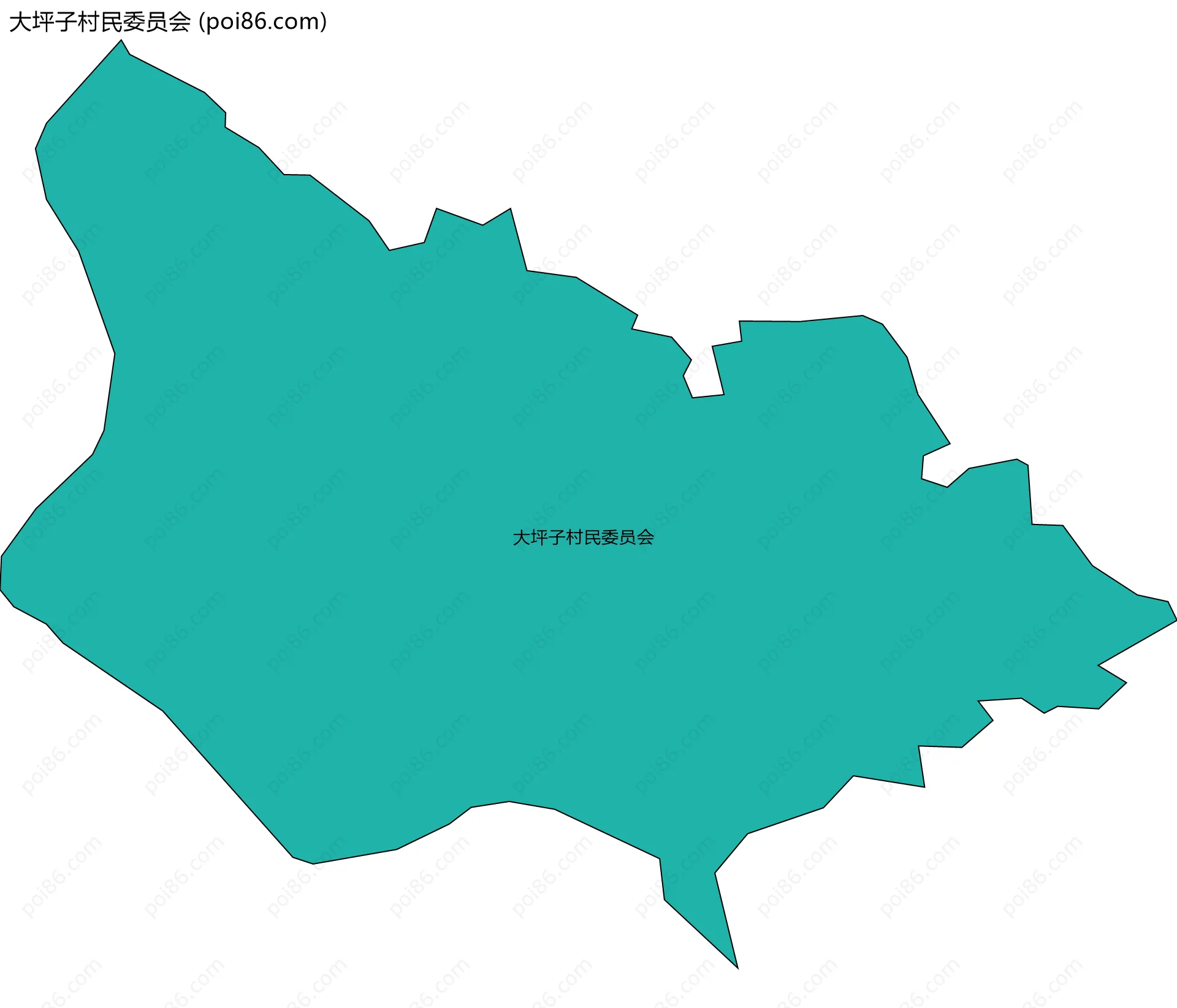 大坪子村民委员会边界地图
