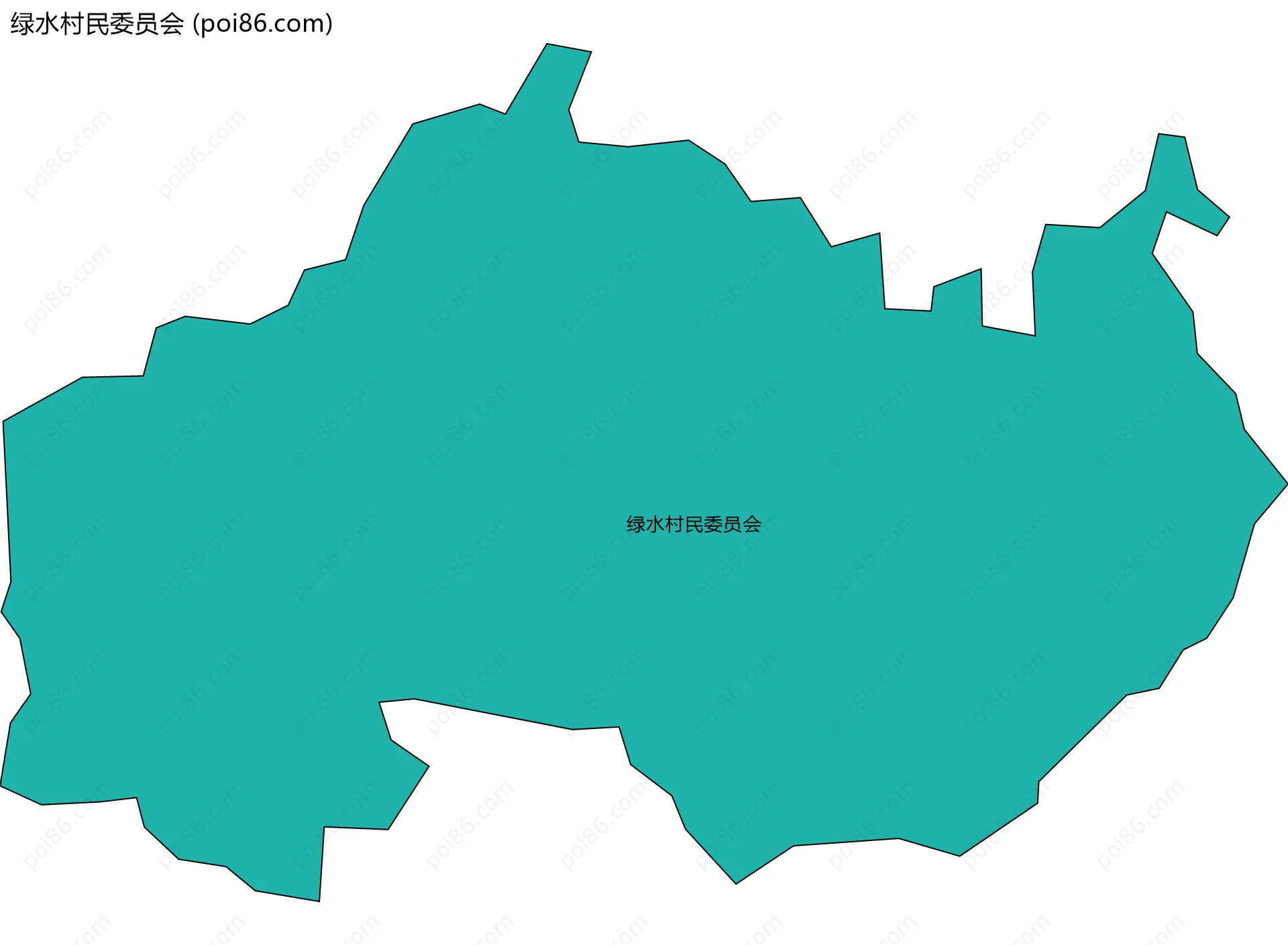 绿水村民委员会边界地图