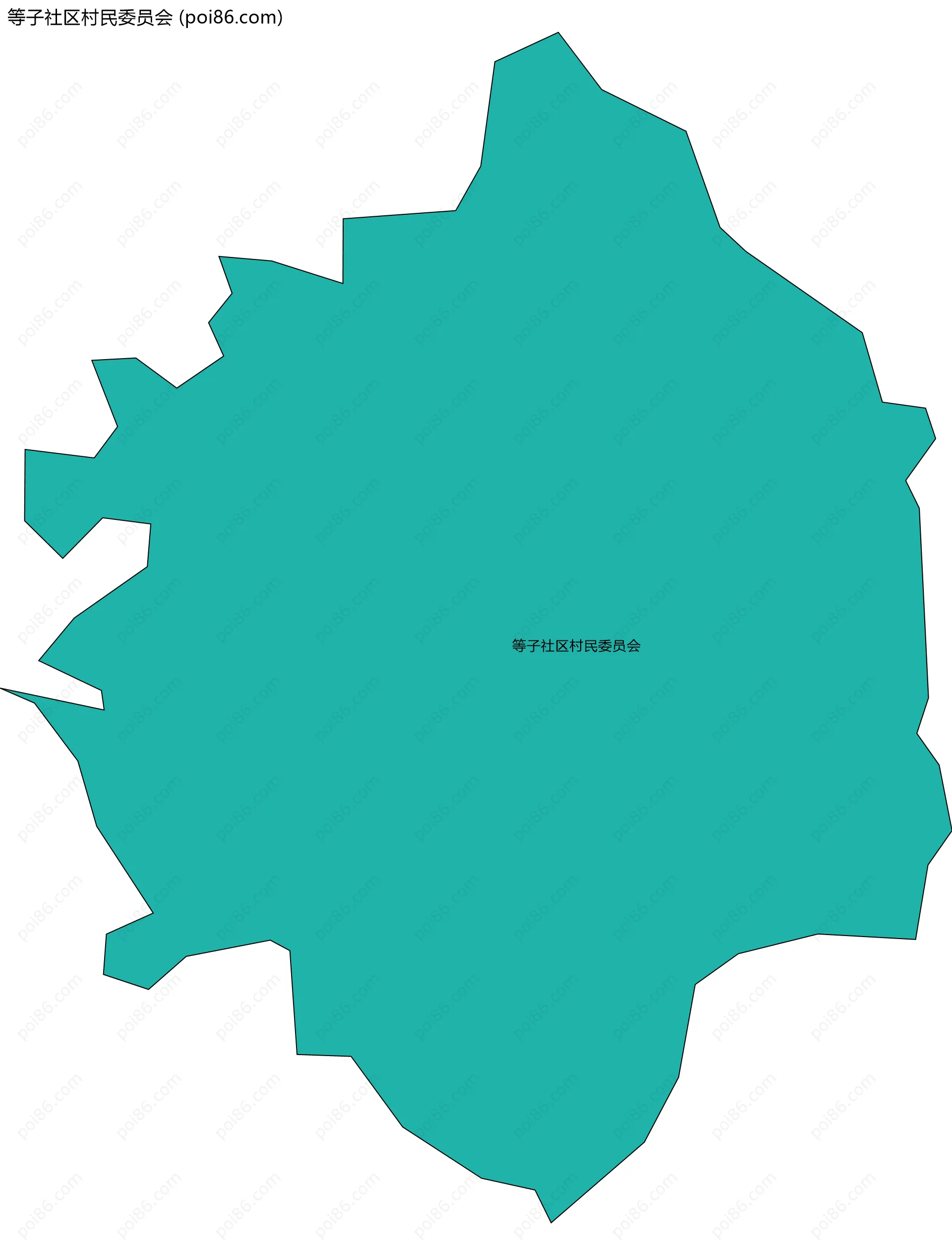 等子社区村民委员会边界地图