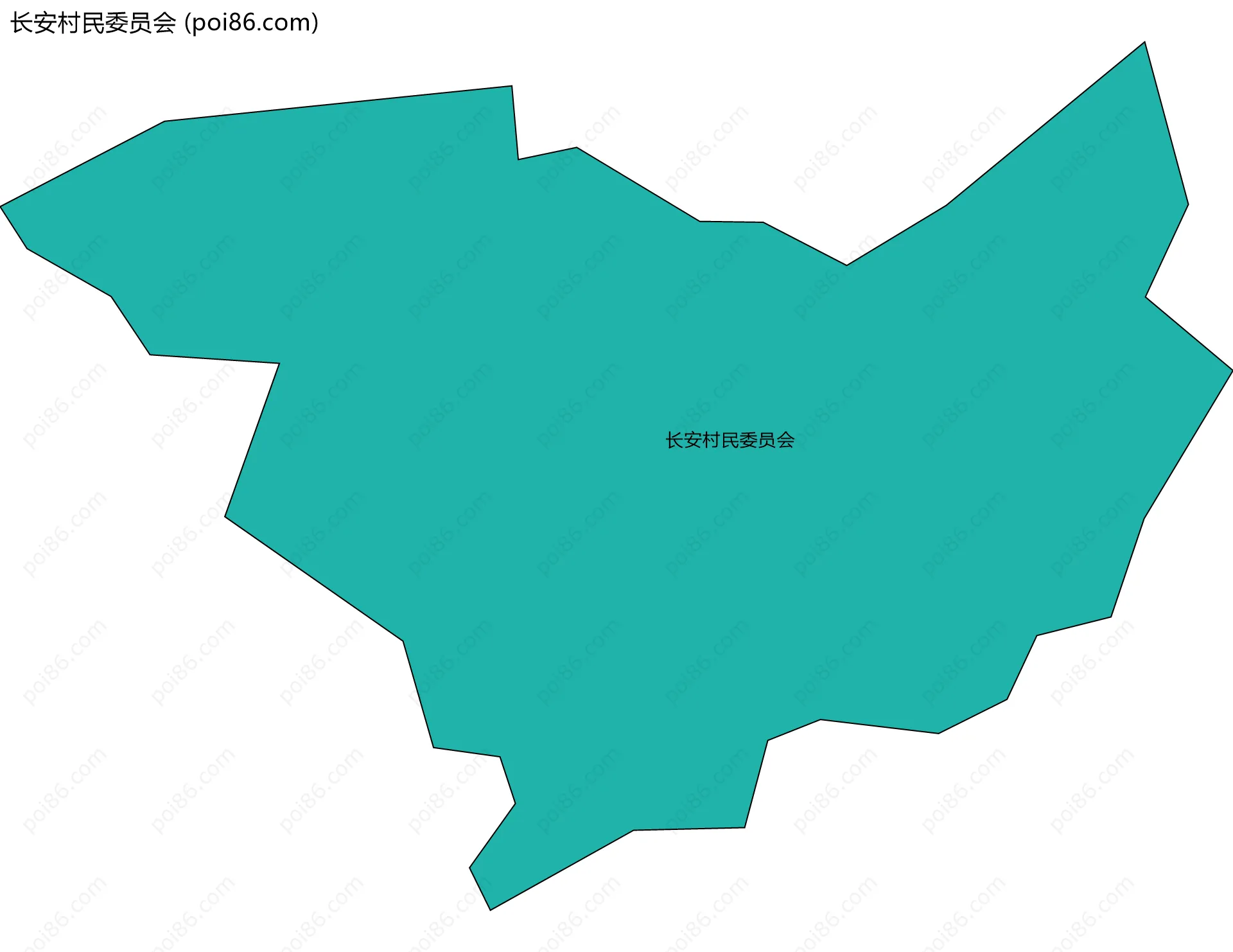 长安村民委员会边界地图