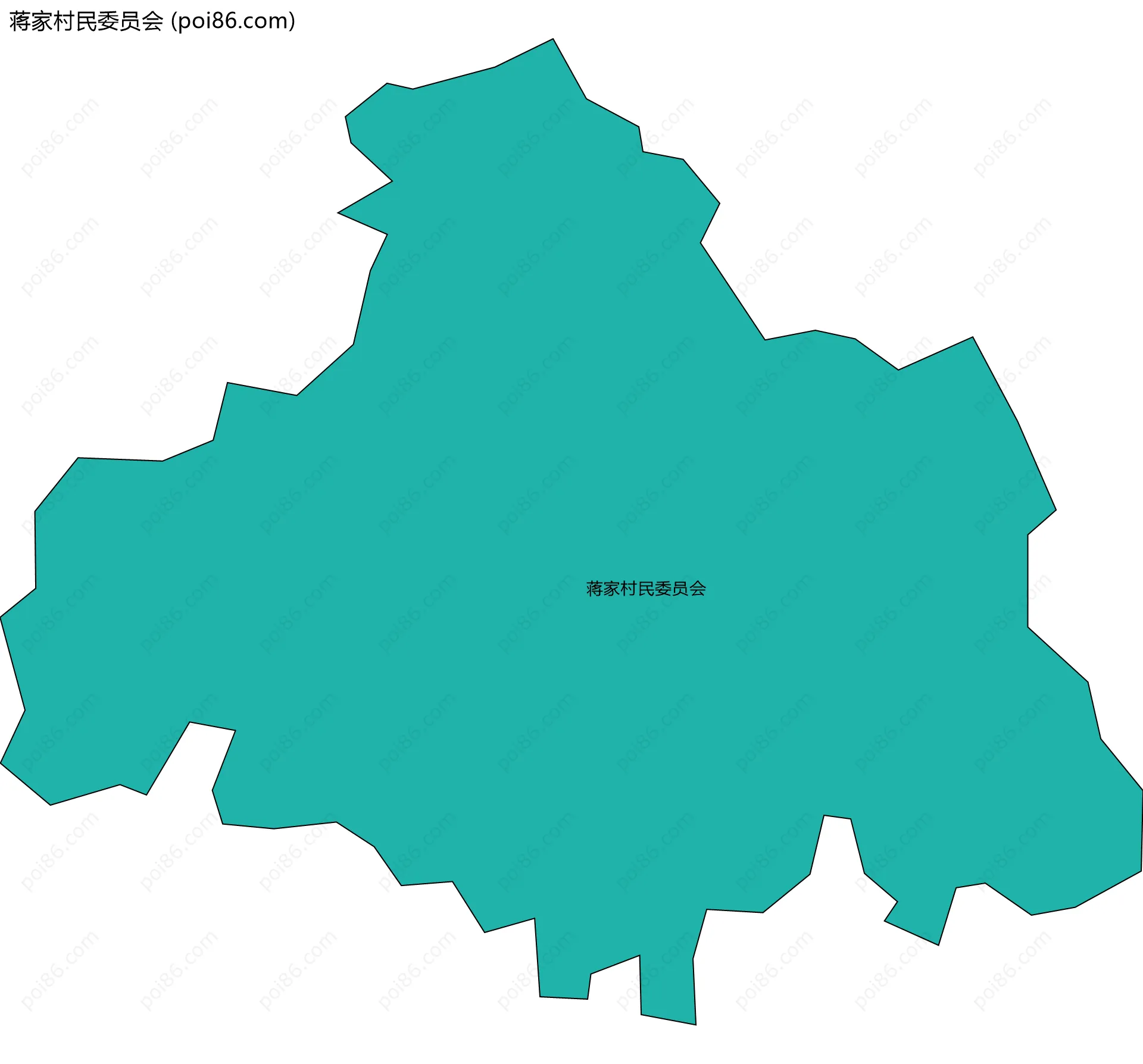 蒋家村民委员会边界地图