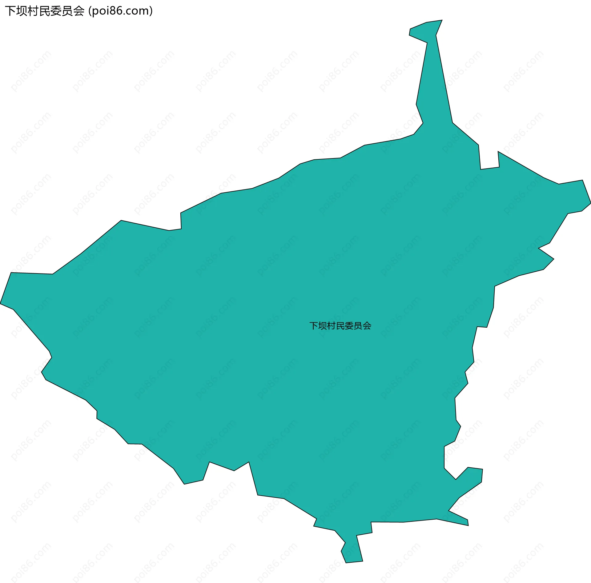 下坝村民委员会边界地图