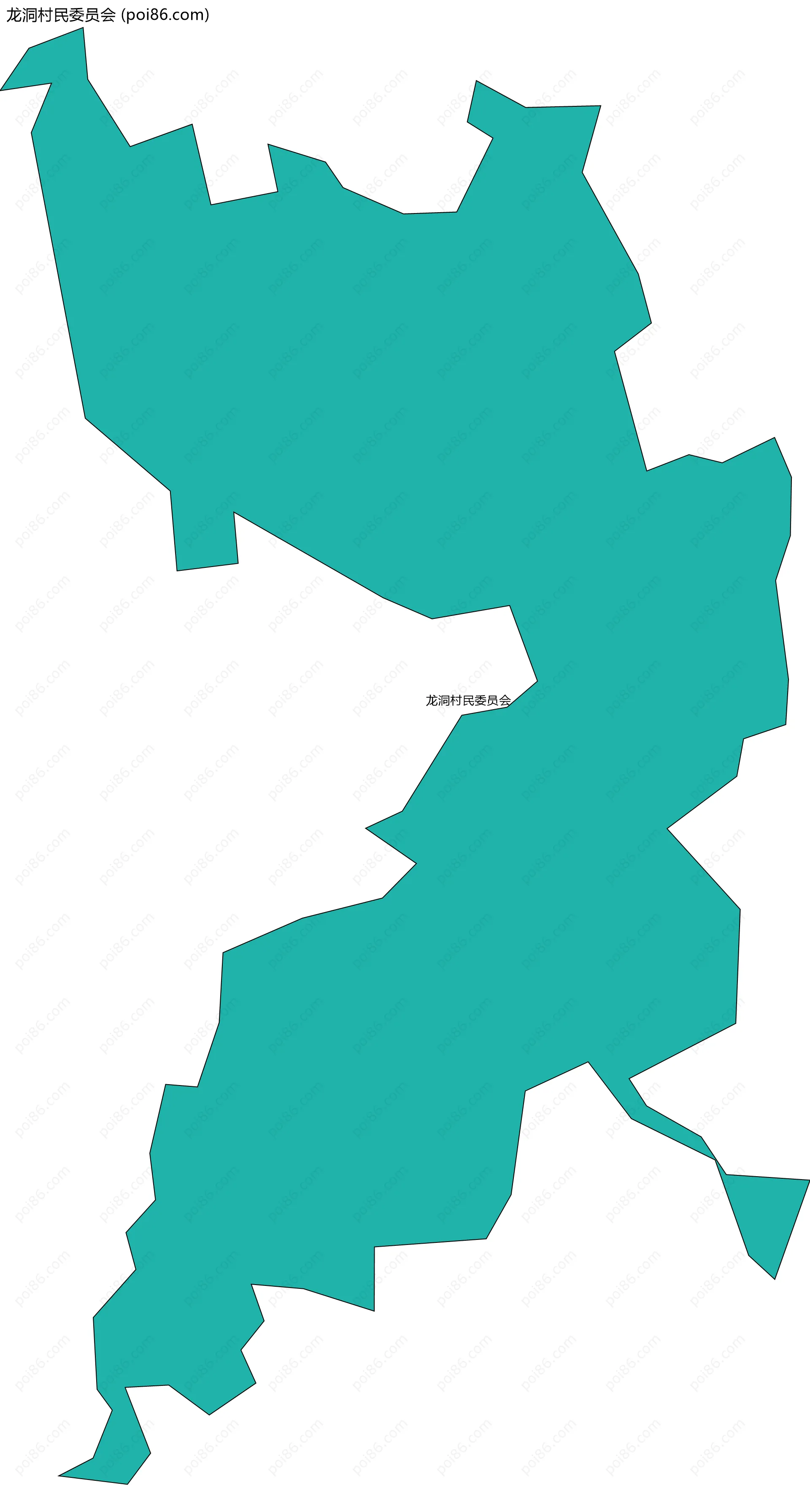 龙洞村民委员会边界地图