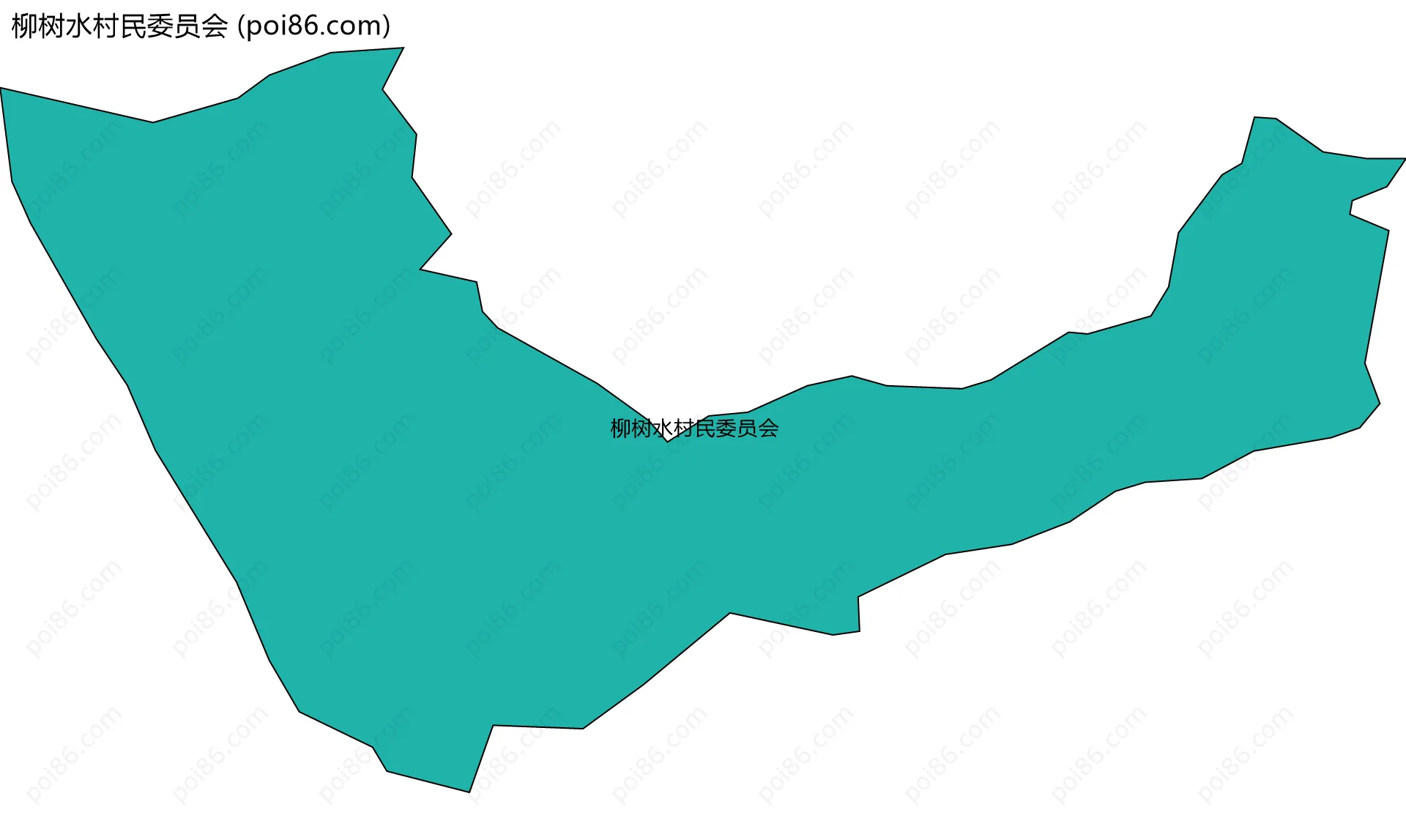 柳树水村民委员会边界地图
