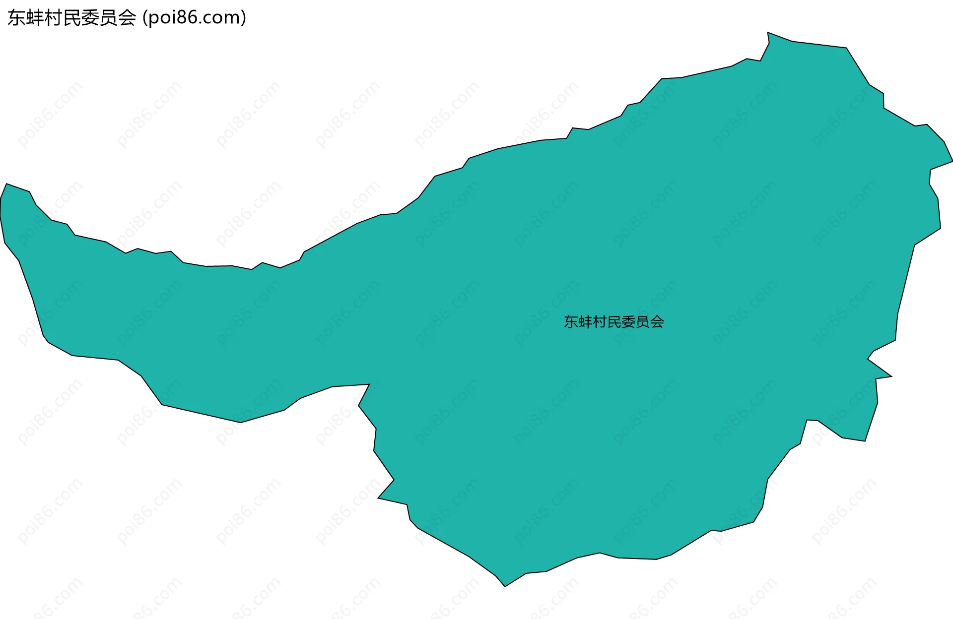 东蚌村民委员会边界地图
