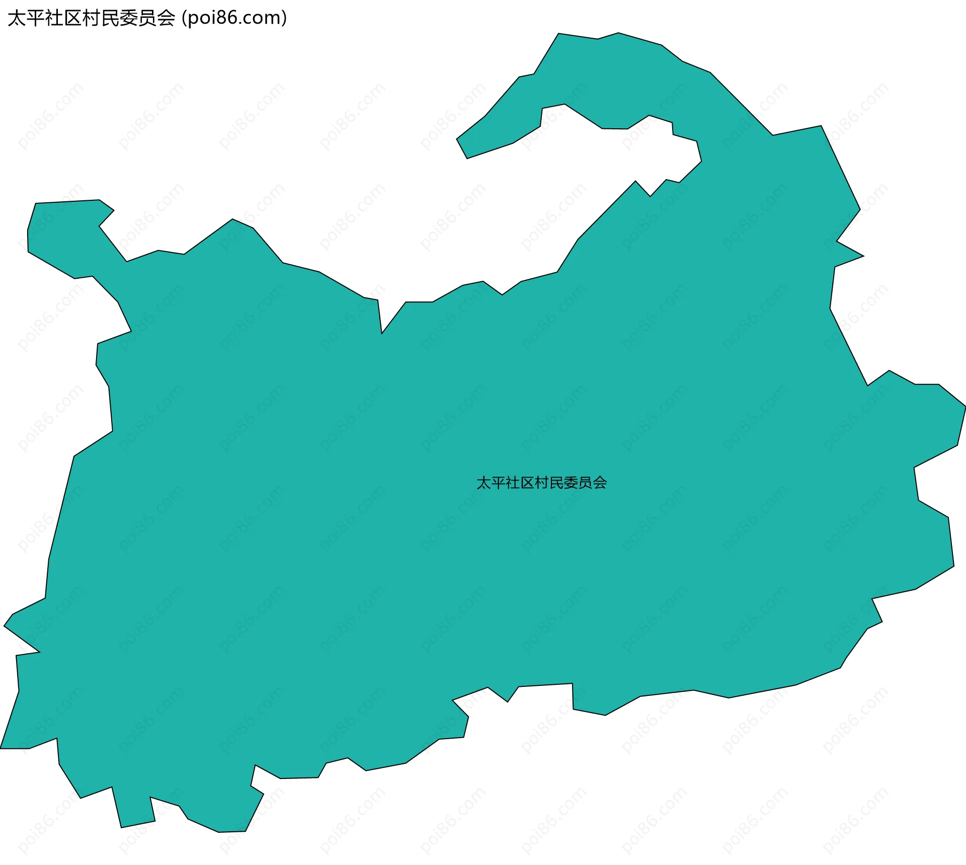太平社区村民委员会边界地图