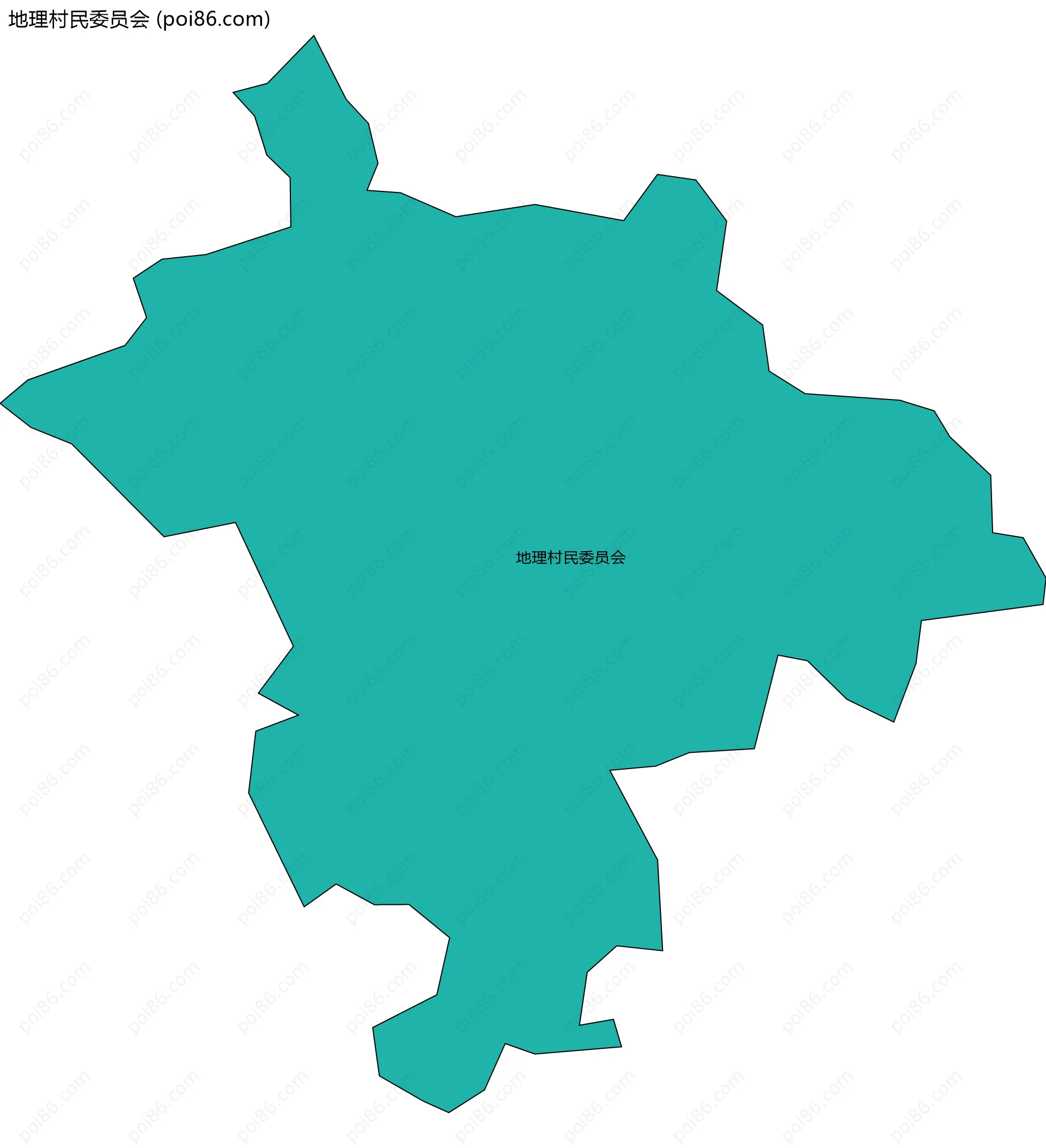 地理村民委员会边界地图