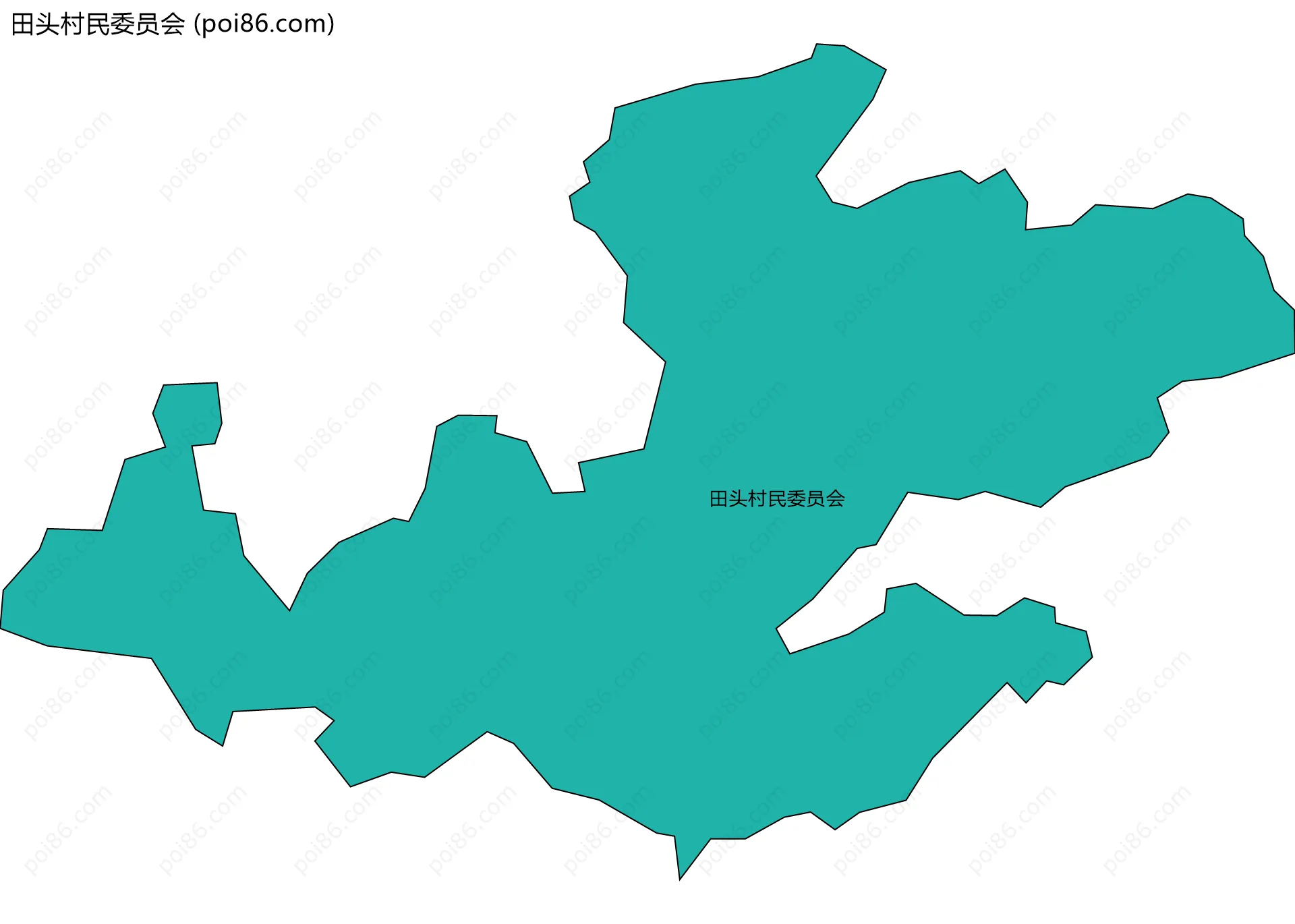 田头村民委员会边界地图