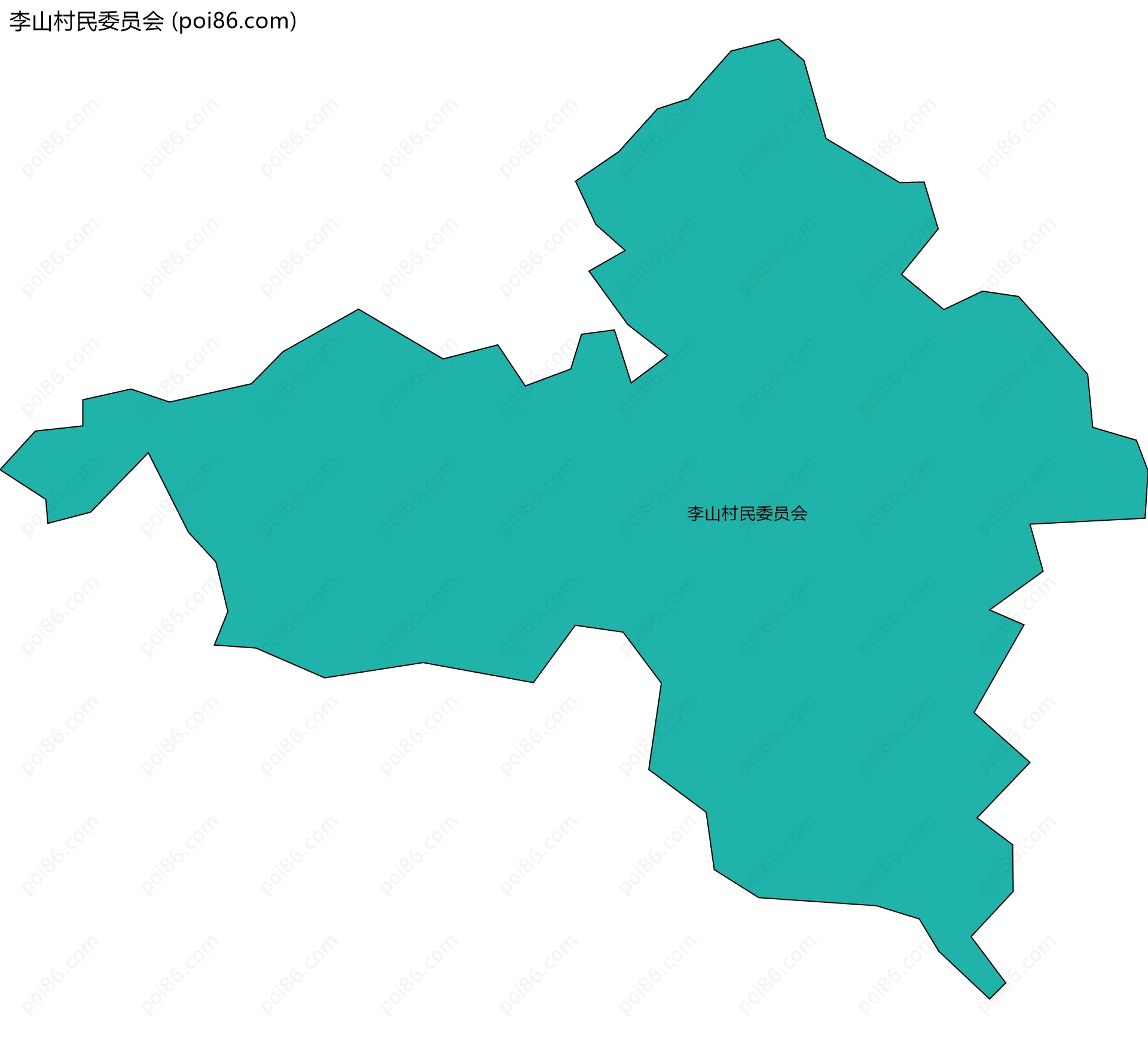 李山村民委员会边界地图