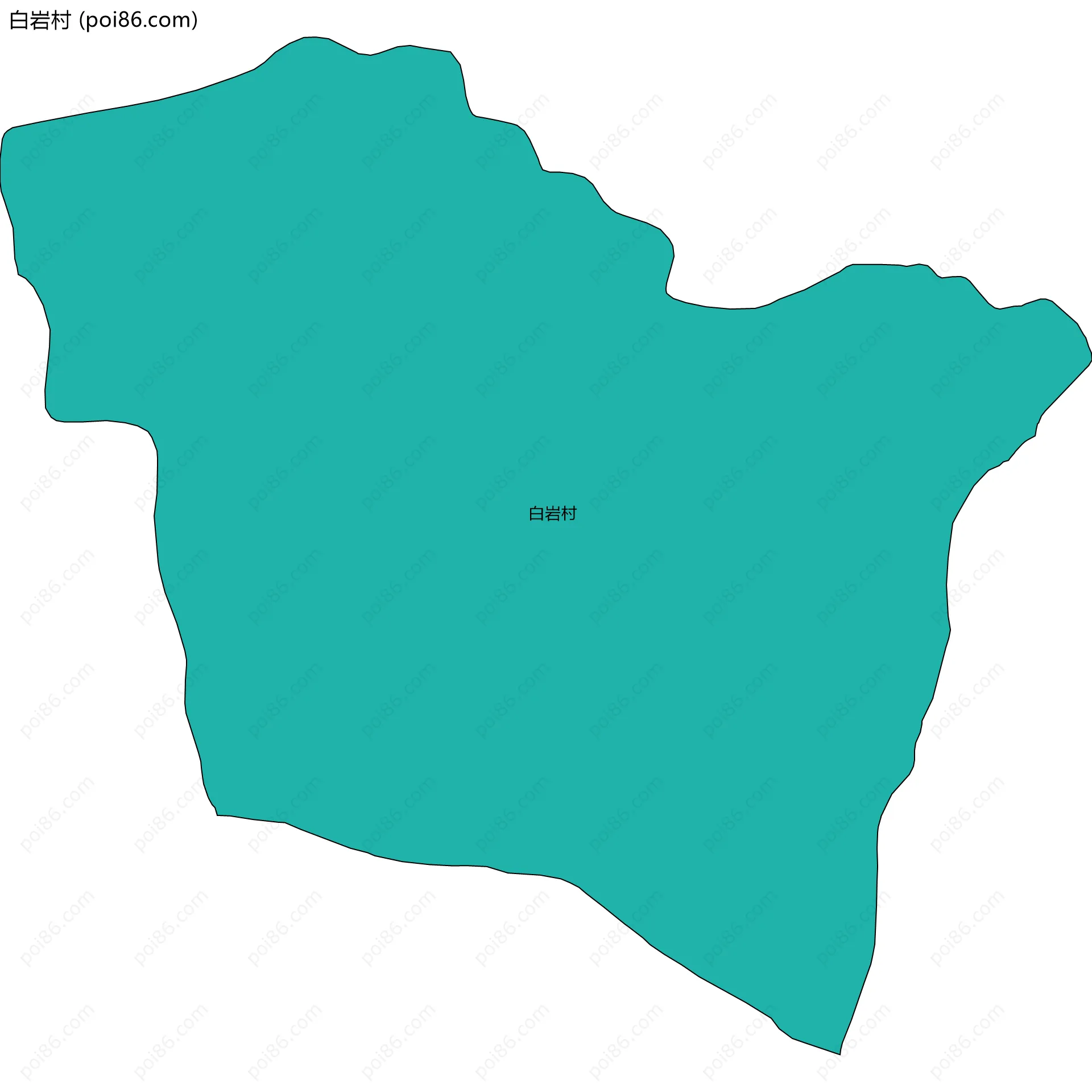 白岩村边界地图