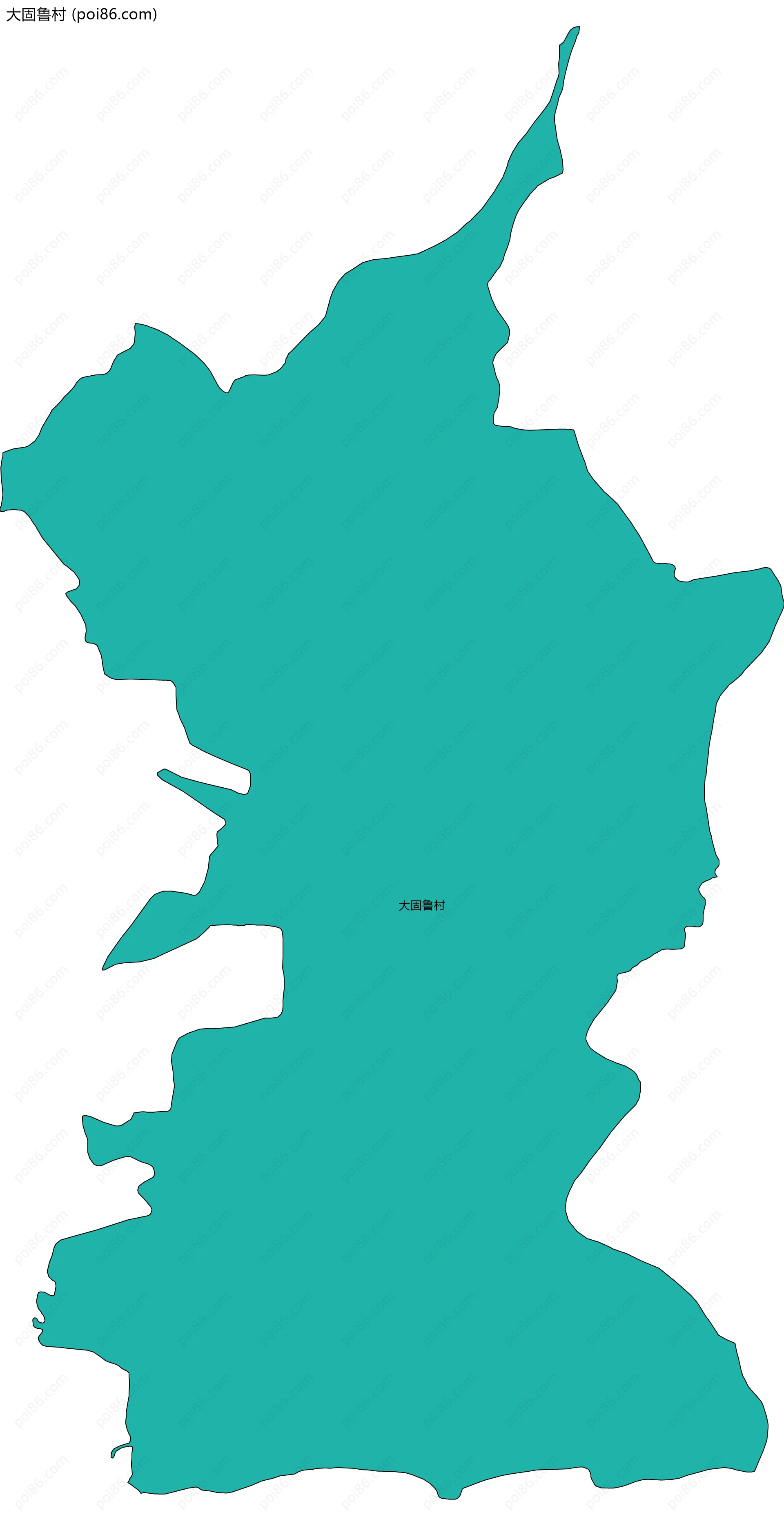 大固鲁村边界地图