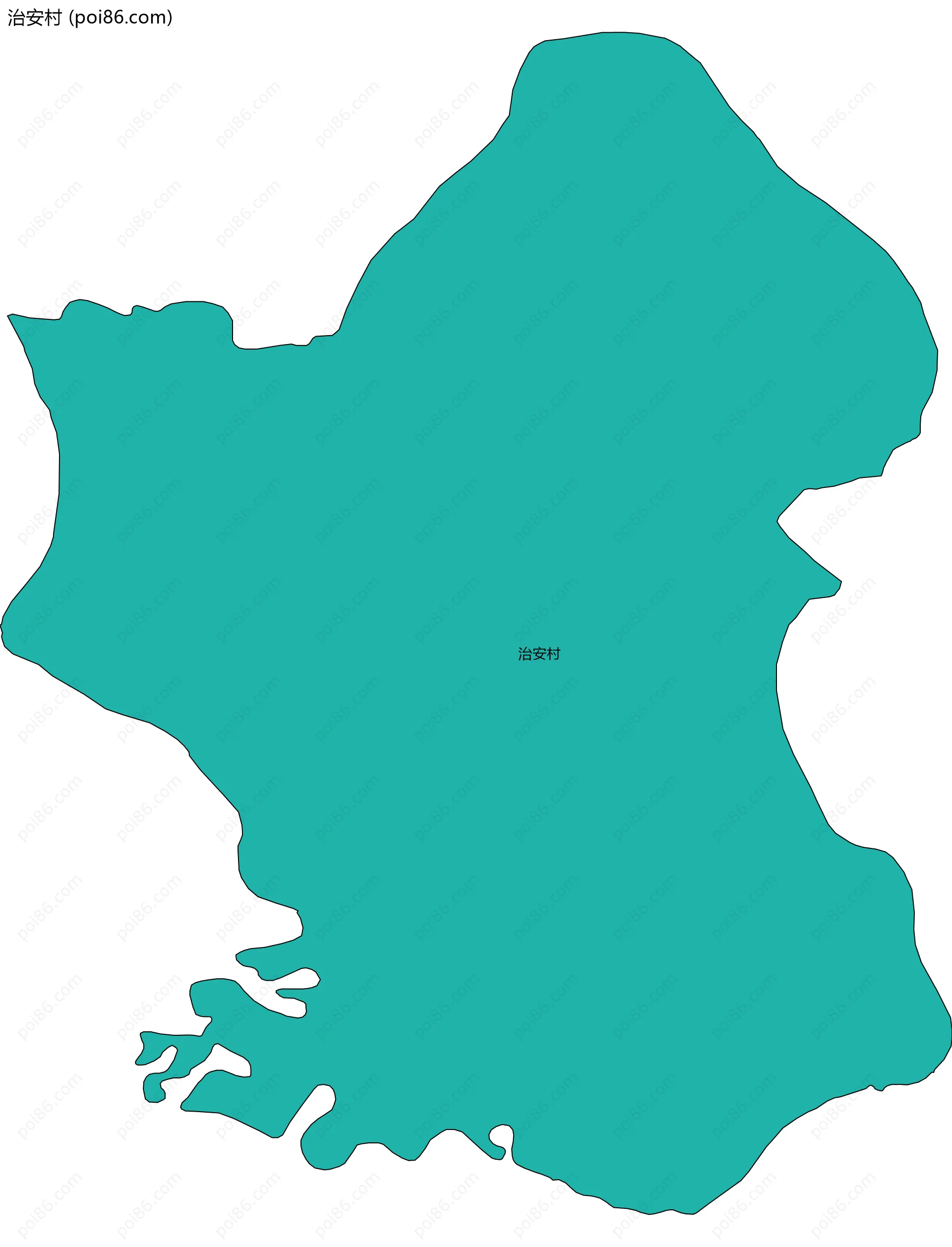 治安村边界地图