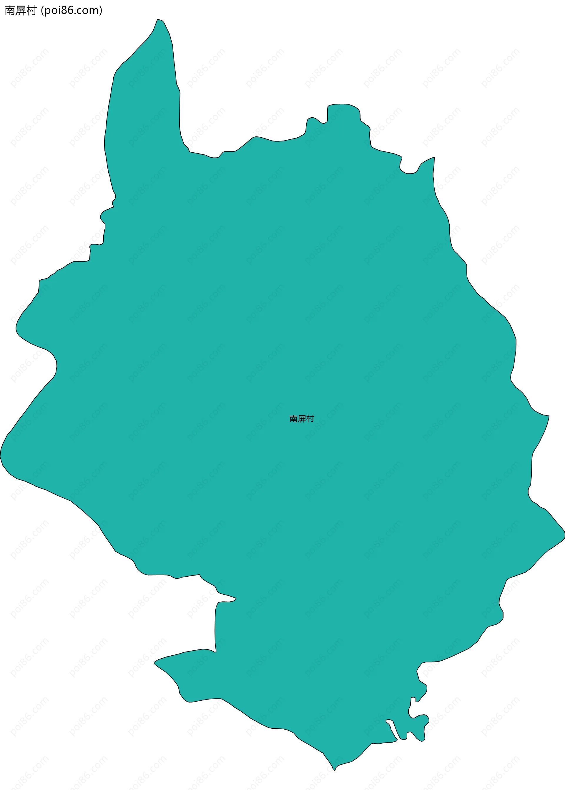 南屏村边界地图