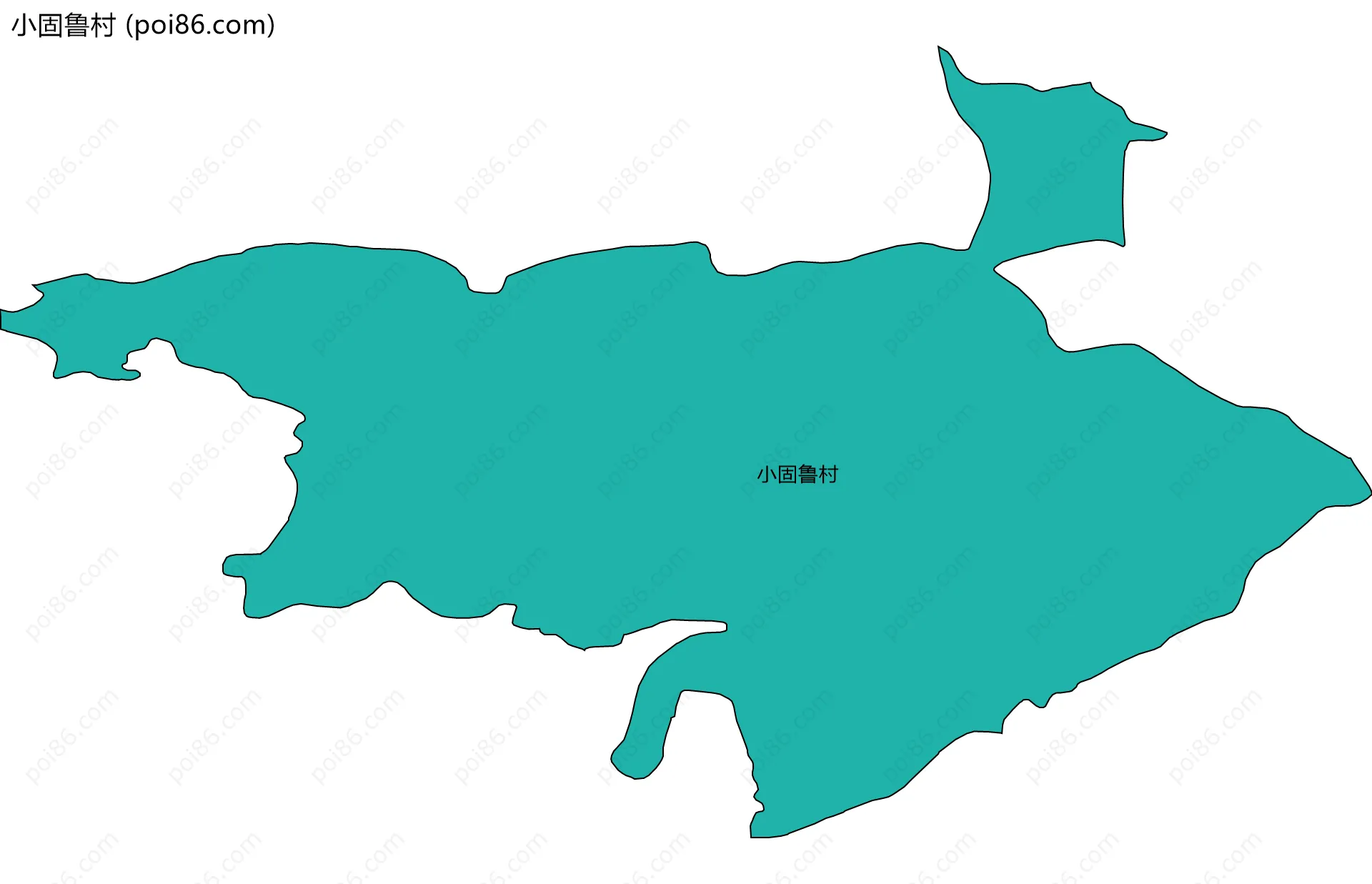 小固鲁村边界地图