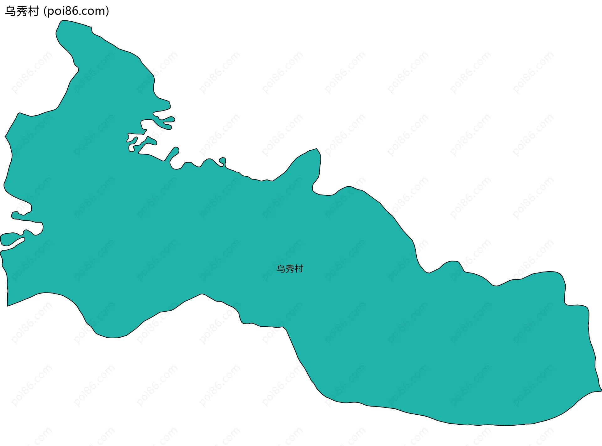乌秀村边界地图