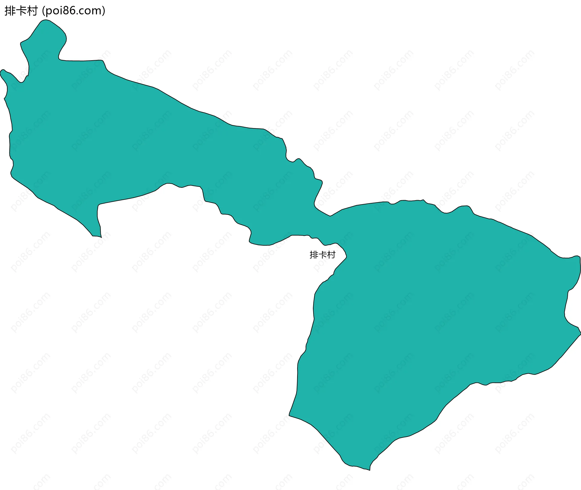 排卡村边界地图