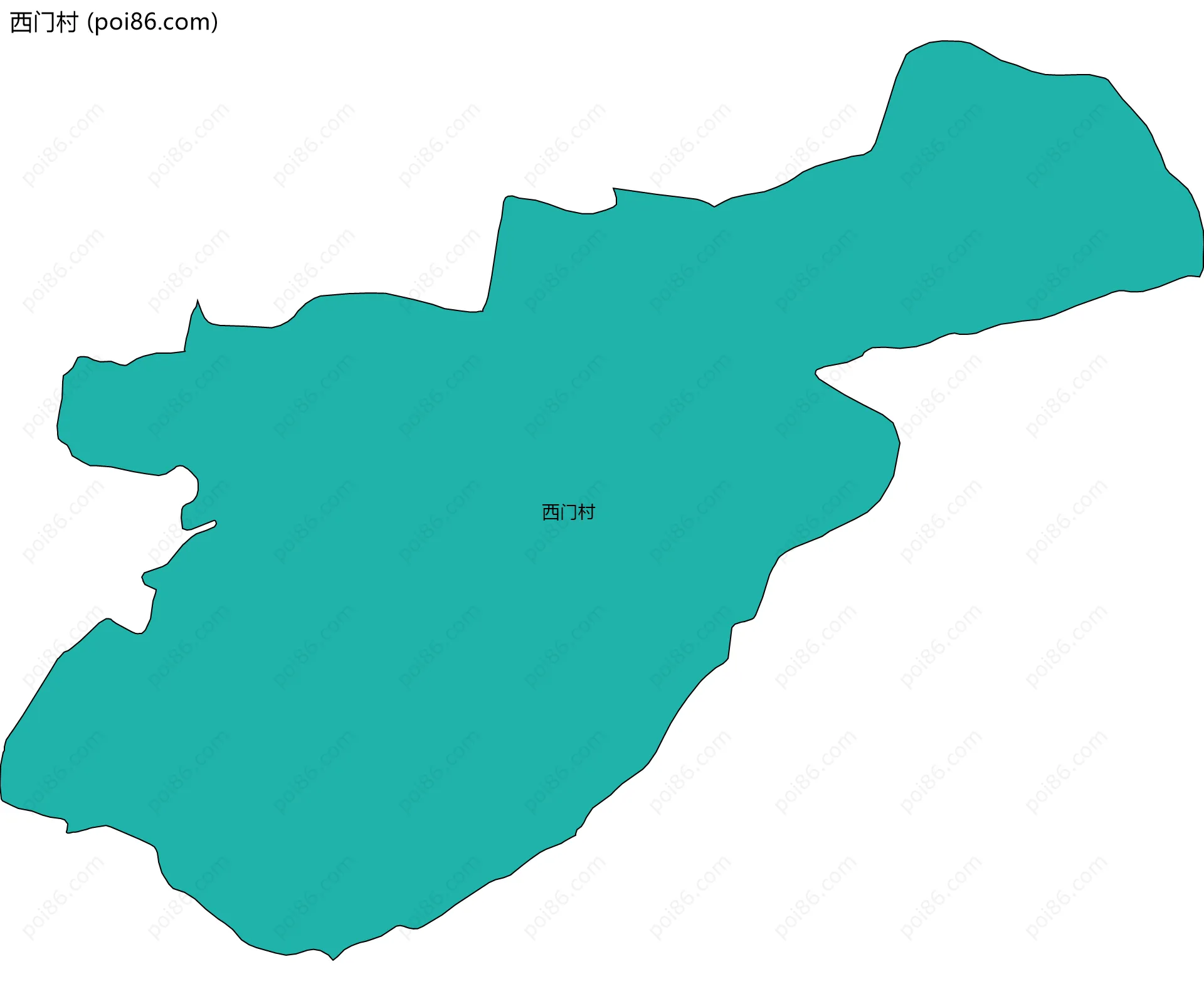 西门村边界地图
