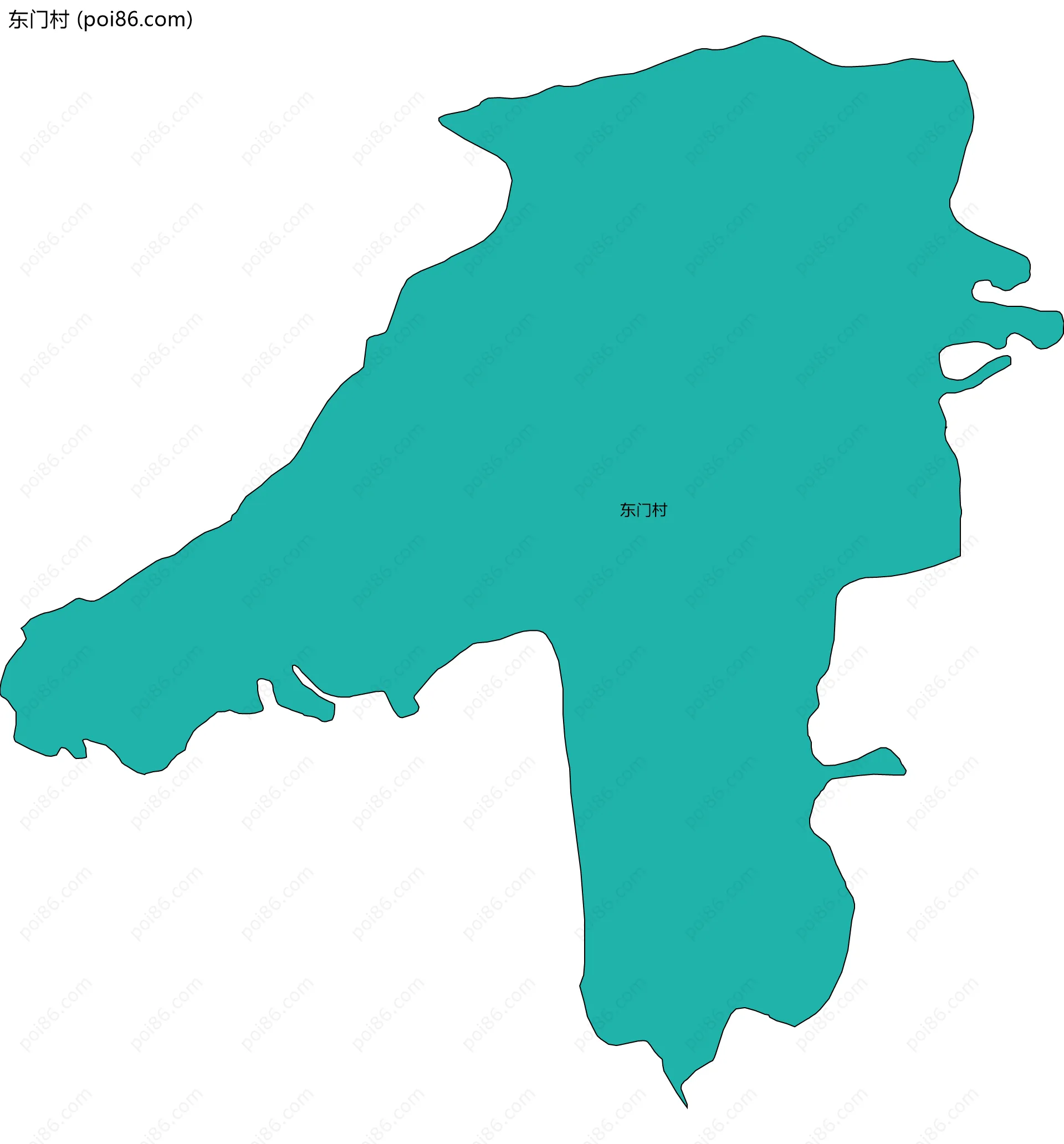 东门村边界地图