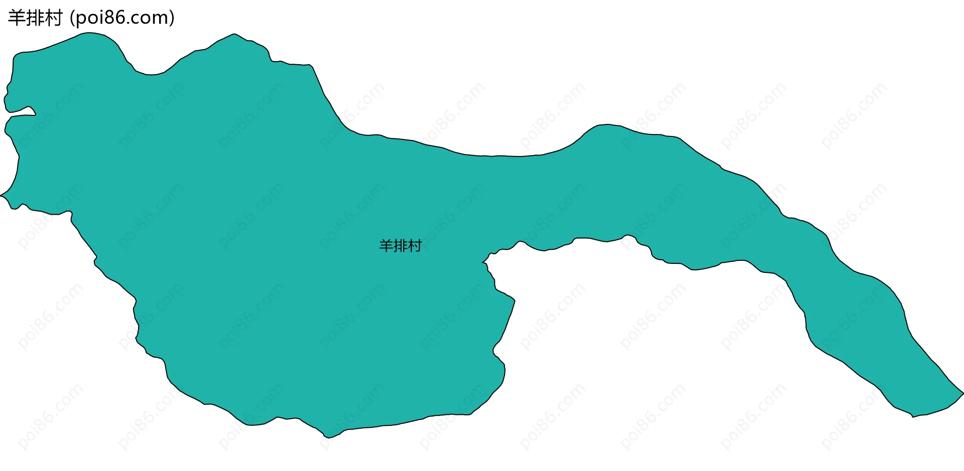 羊排村边界地图