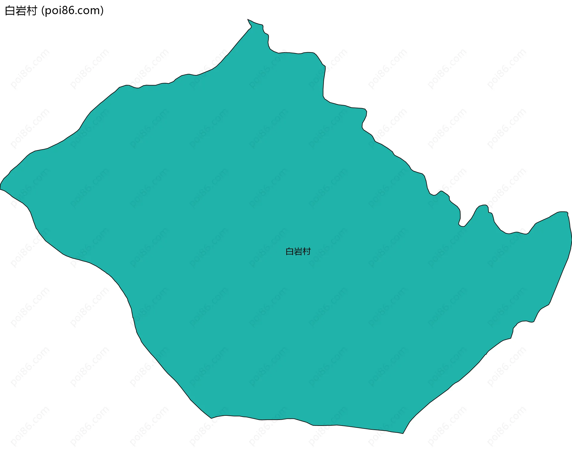白岩村边界地图