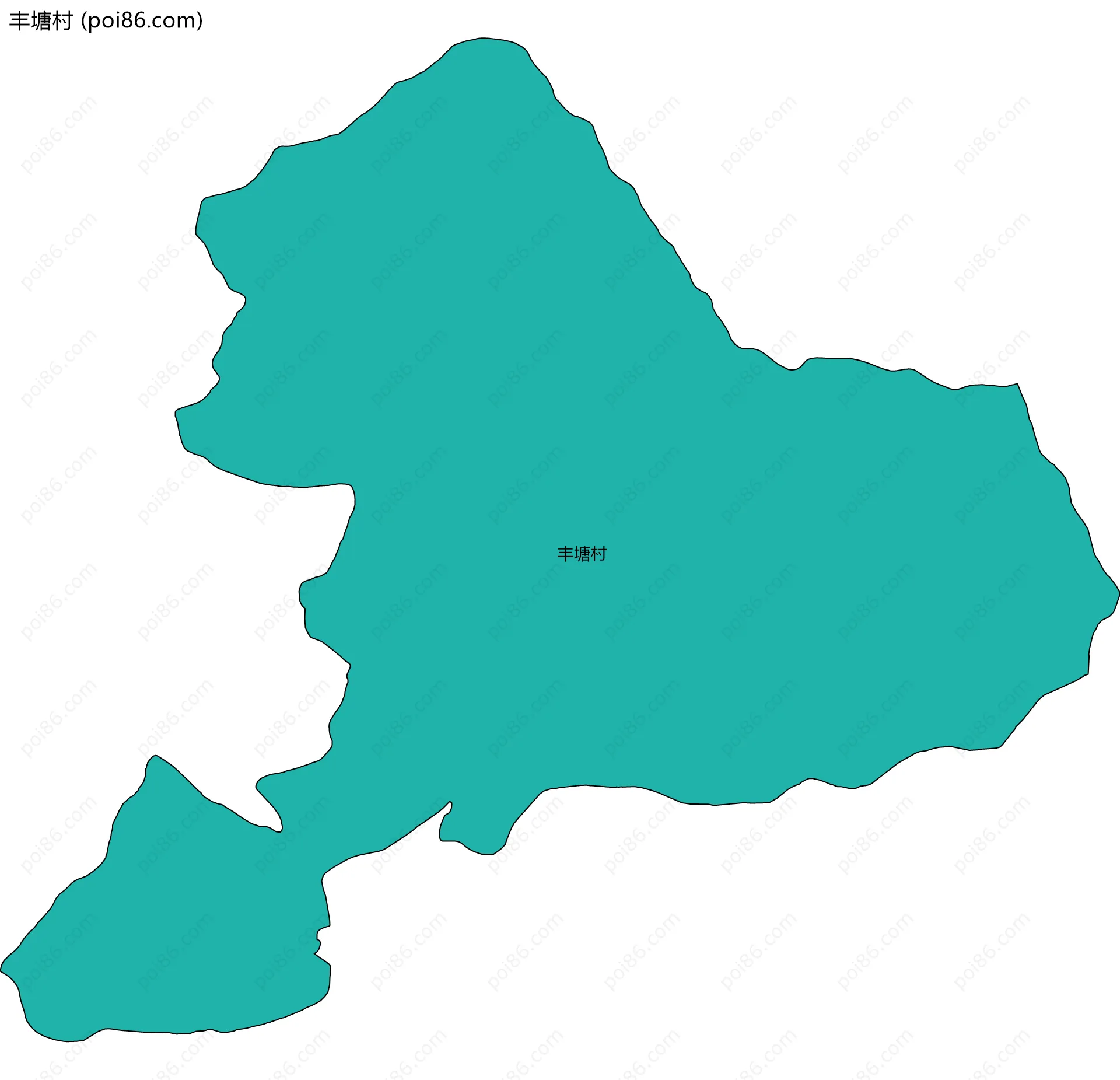 丰塘村边界地图
