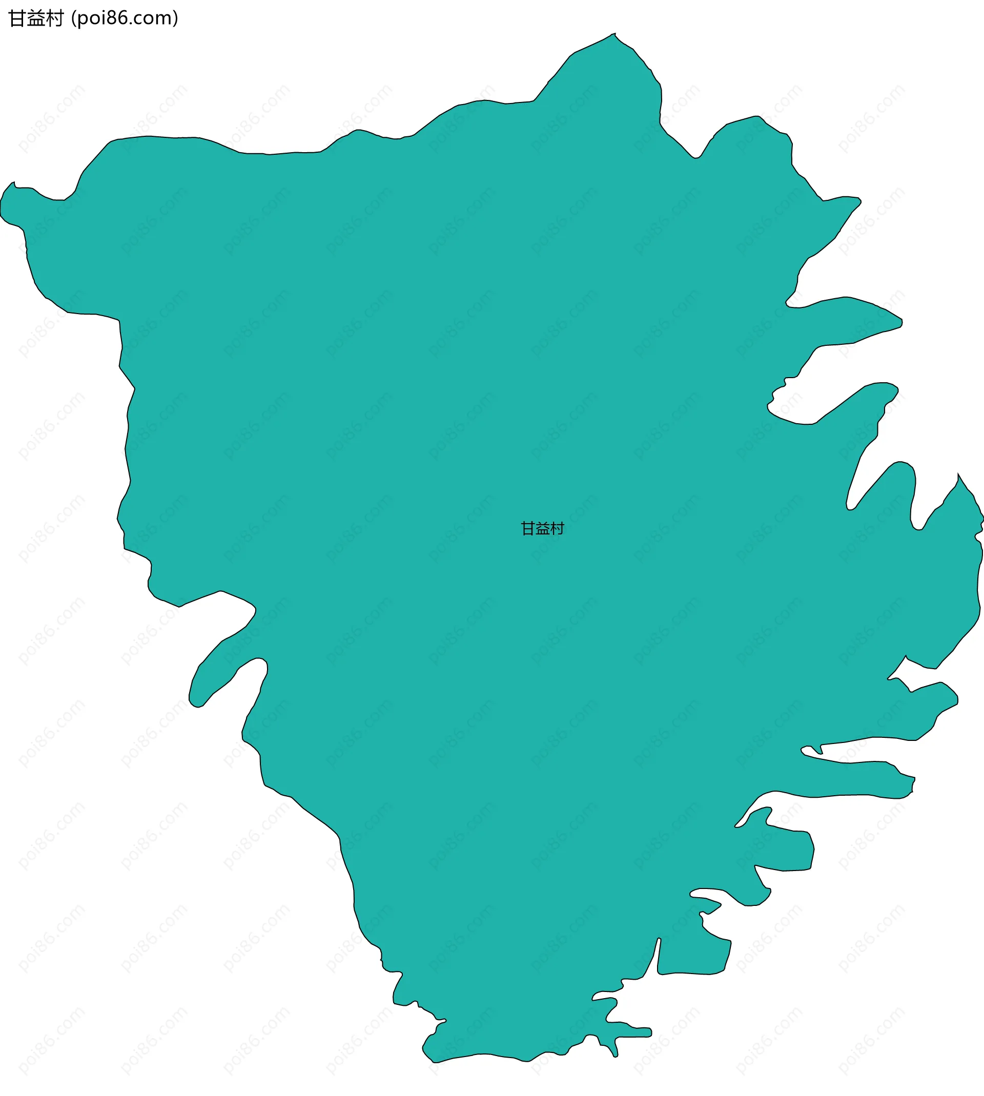 甘益村边界地图